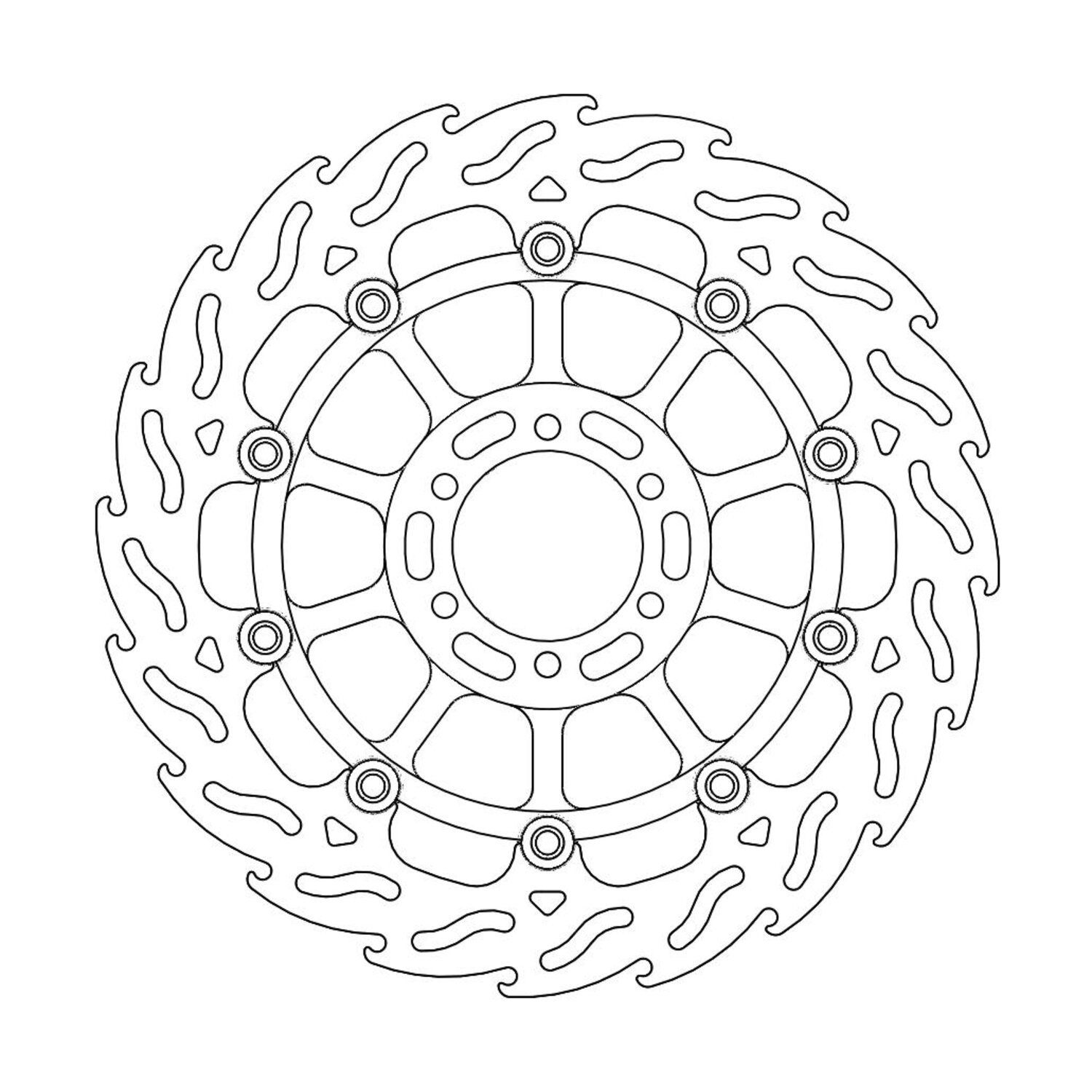 Moto-Master Flame series floating brake rotor