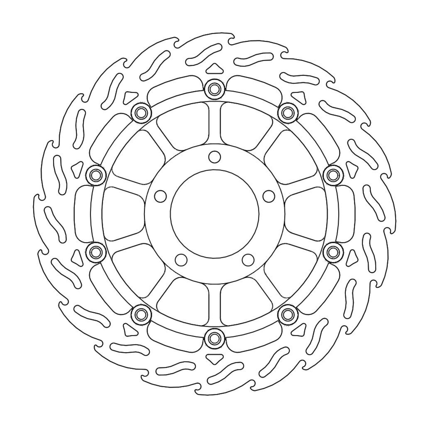 Moto-Master Flame series floating brake rotor