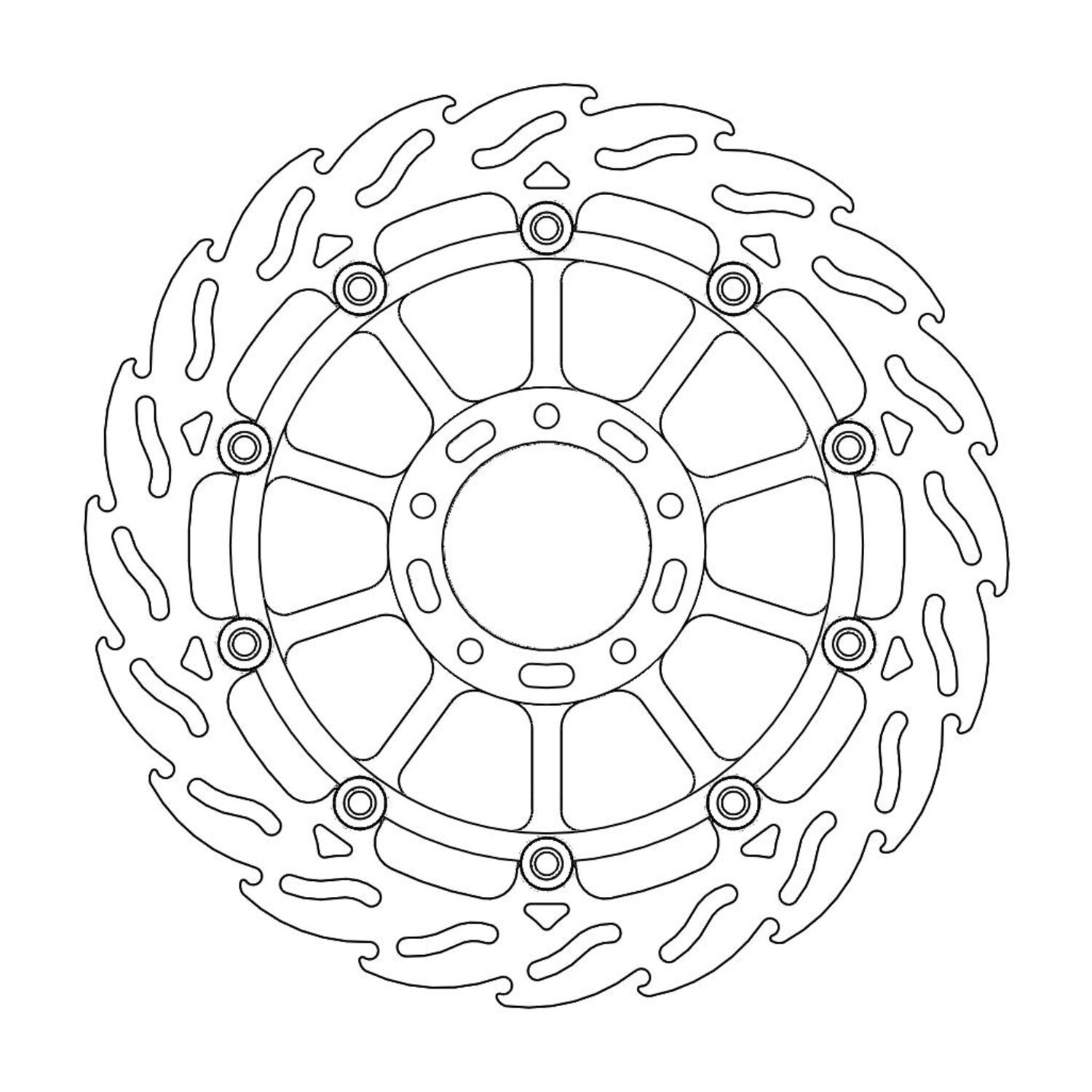 Moto-Master Flame series floating brake rotor
