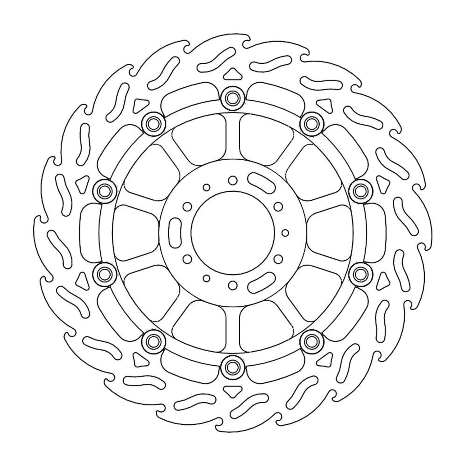 Moto-Master Flame series floating brake rotor