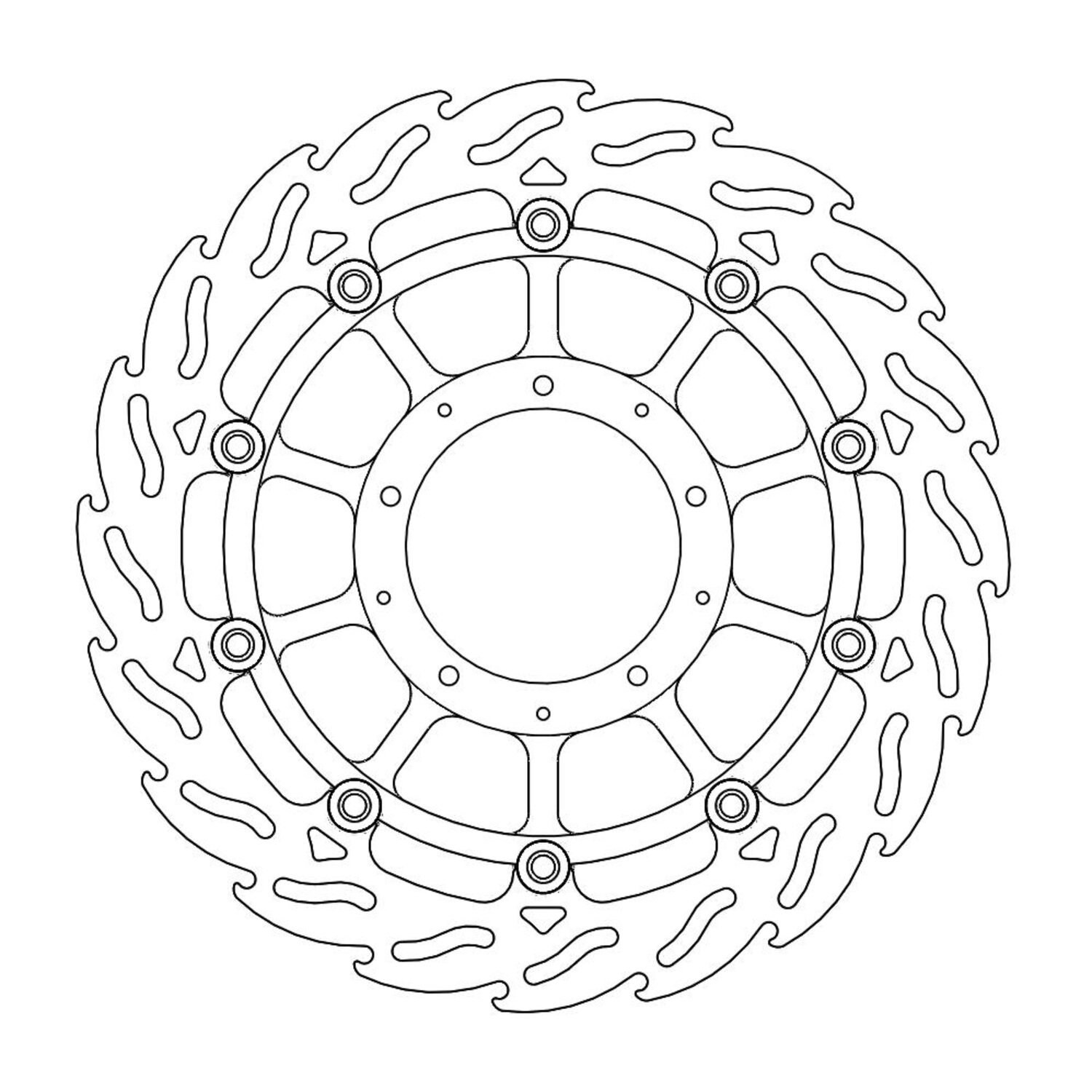Moto-Master Flame series floating brake rotor