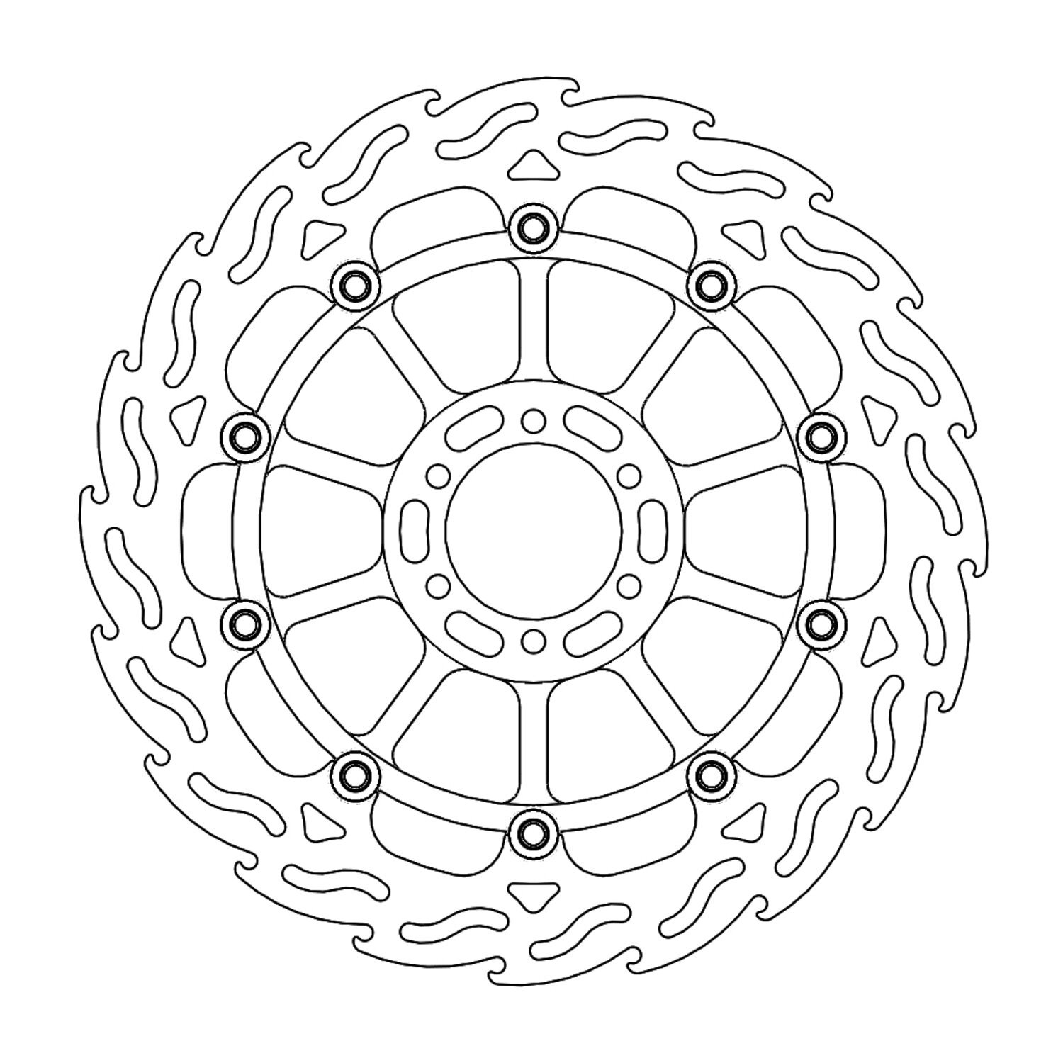 Moto-Master Flame series floating brake rotor