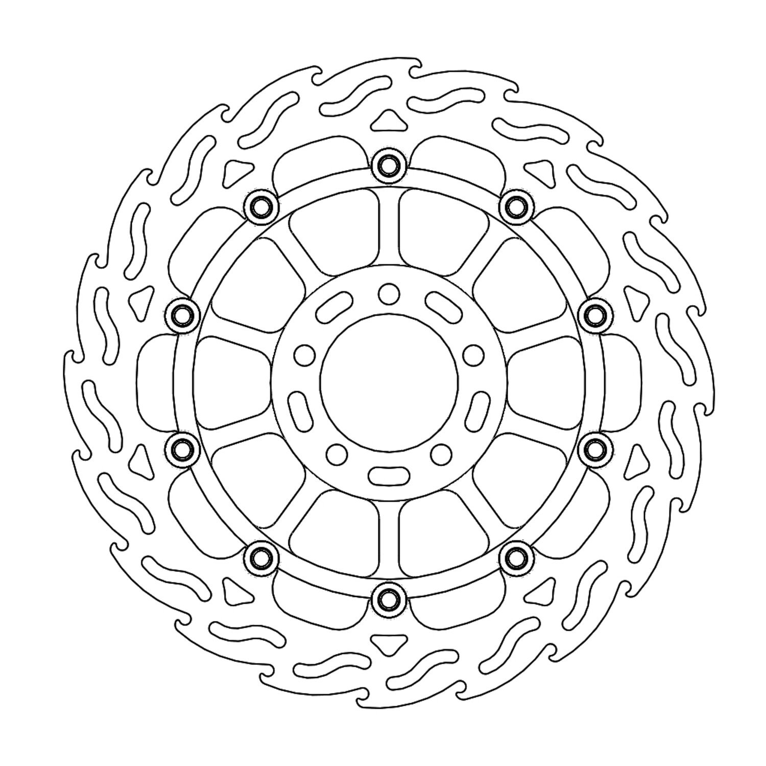 Moto-Master Flame series floating brake rotor