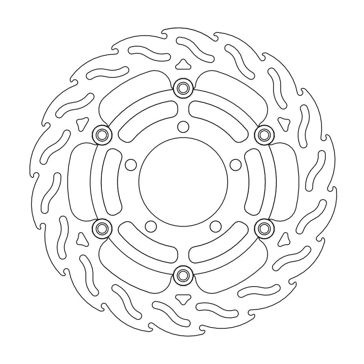 Moto-Master Flame series floating brake rotor