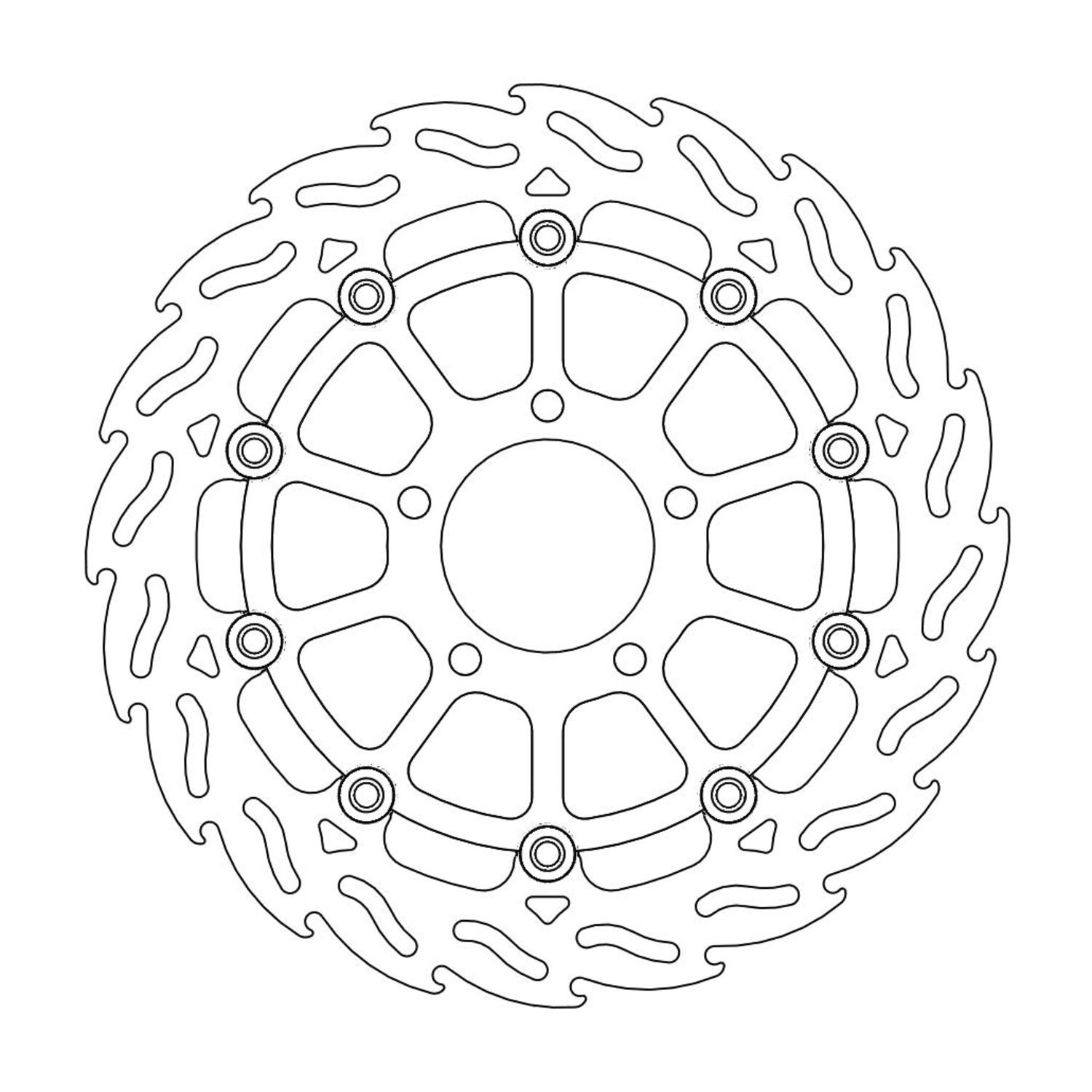 Moto-Master Flame series floating brake rotor