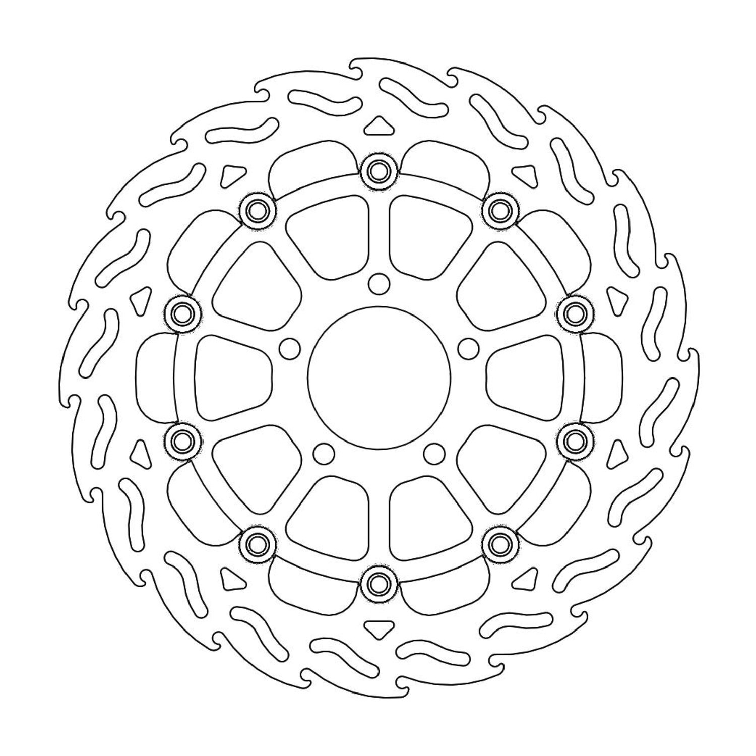 Moto-Master Flame series floating brake rotor
