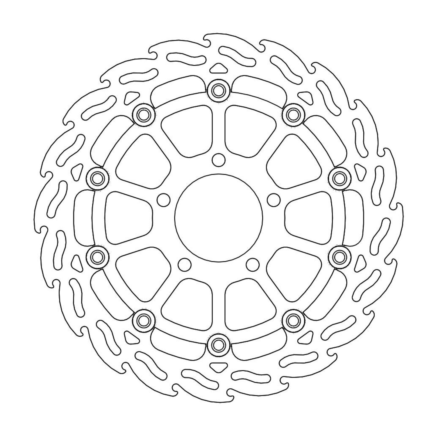 Moto-Master Flame series floating brake rotor