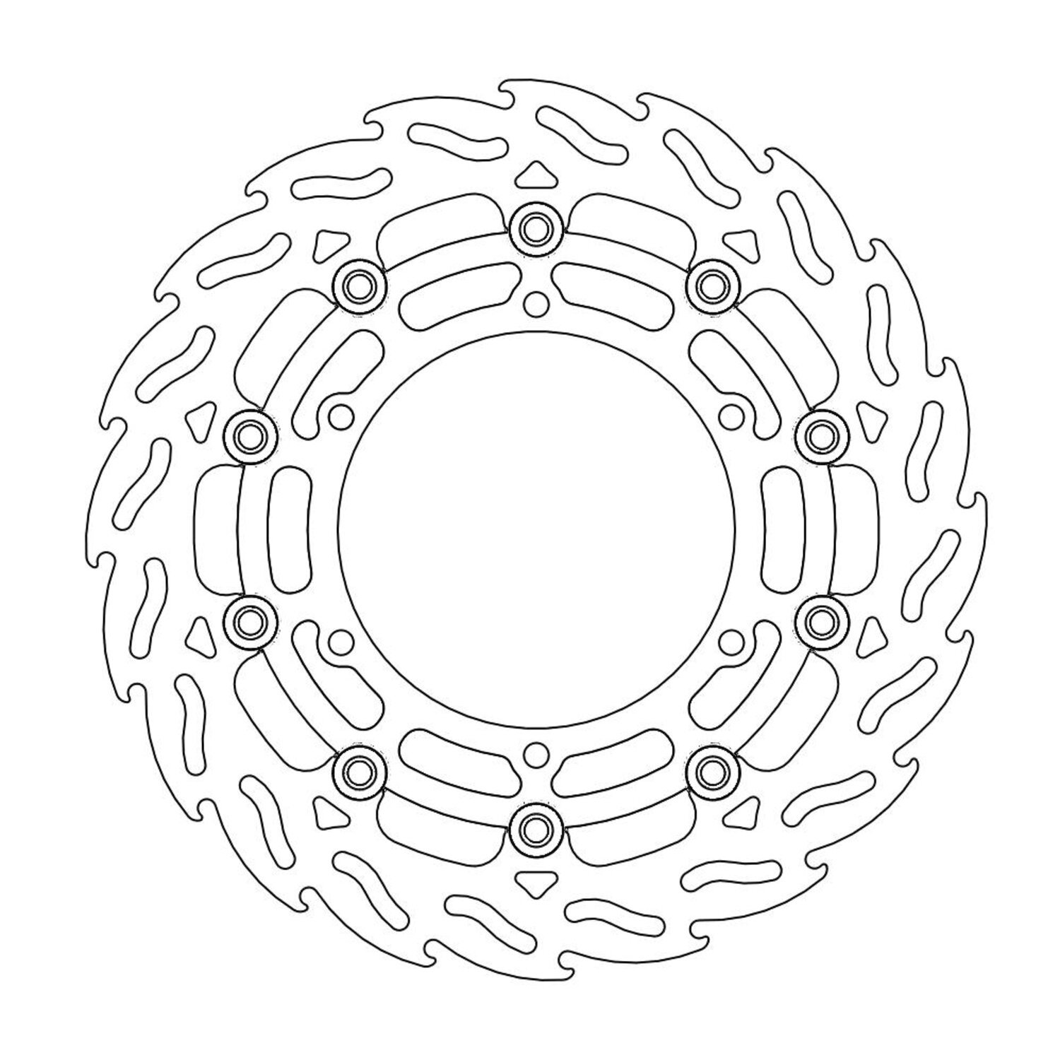 Moto-Master Flame series floating brake rotor