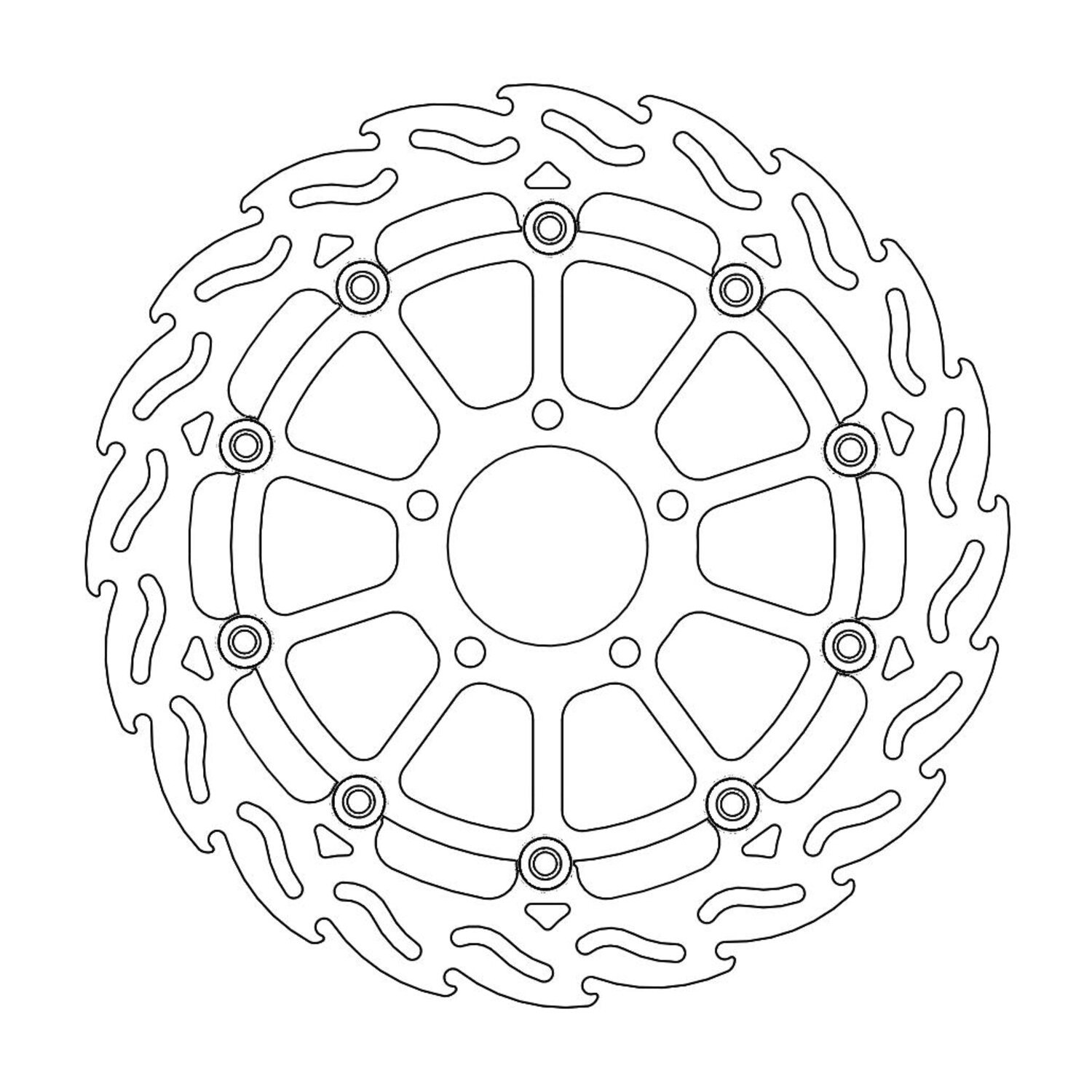 Moto-Master Flame series floating brake rotor
