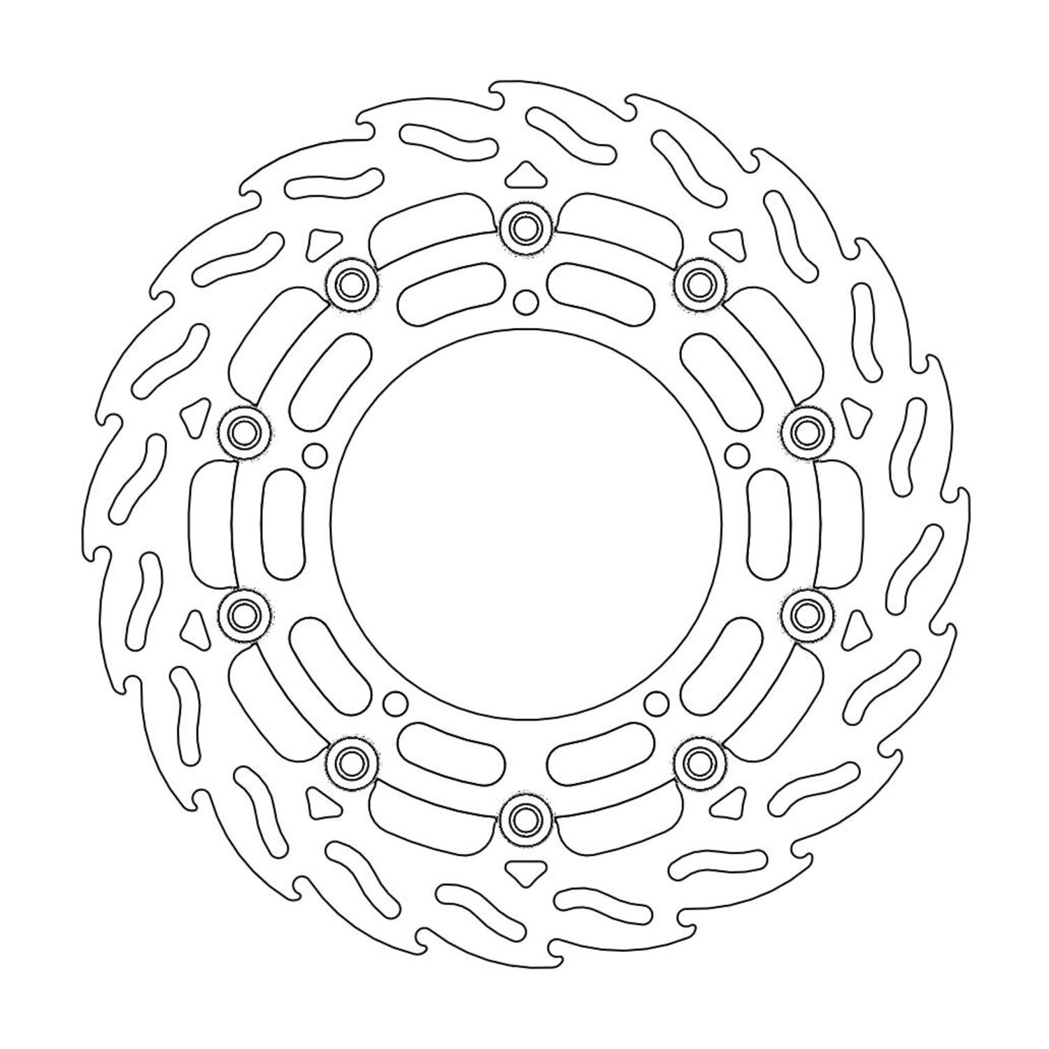 Moto-Master Flame series floating brake rotor