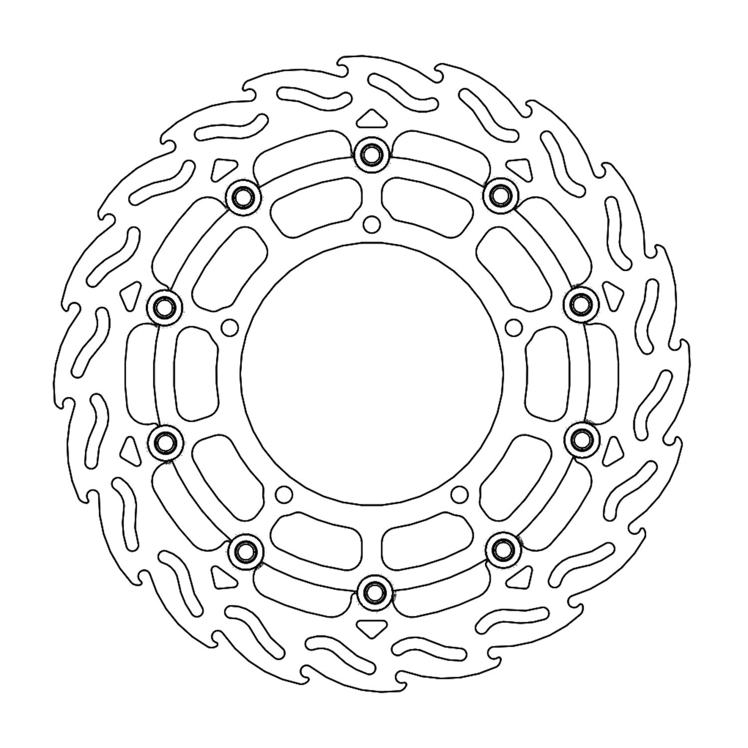 Moto-Master Flame series floating brake rotor