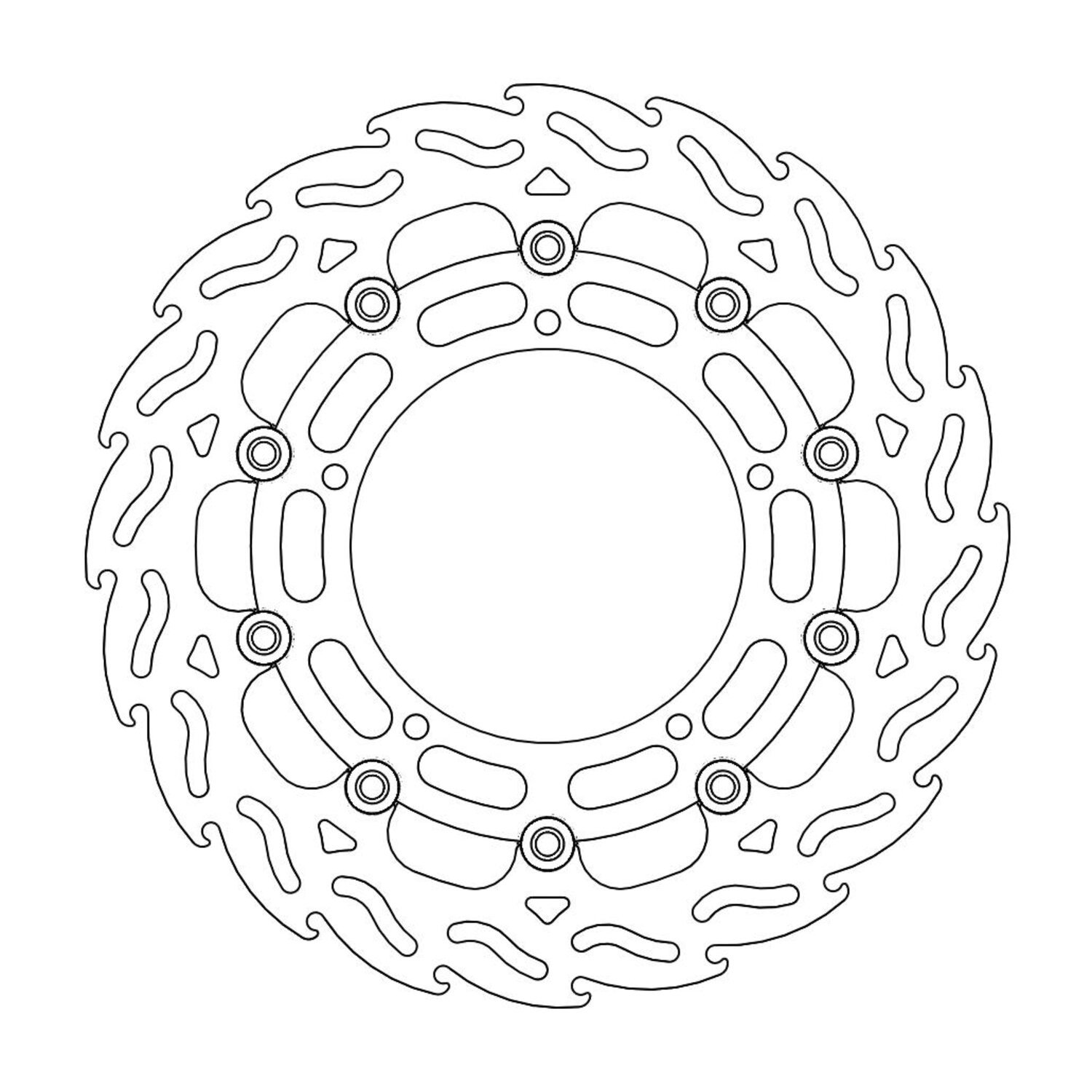 Moto-Master Flame series floating brake rotor