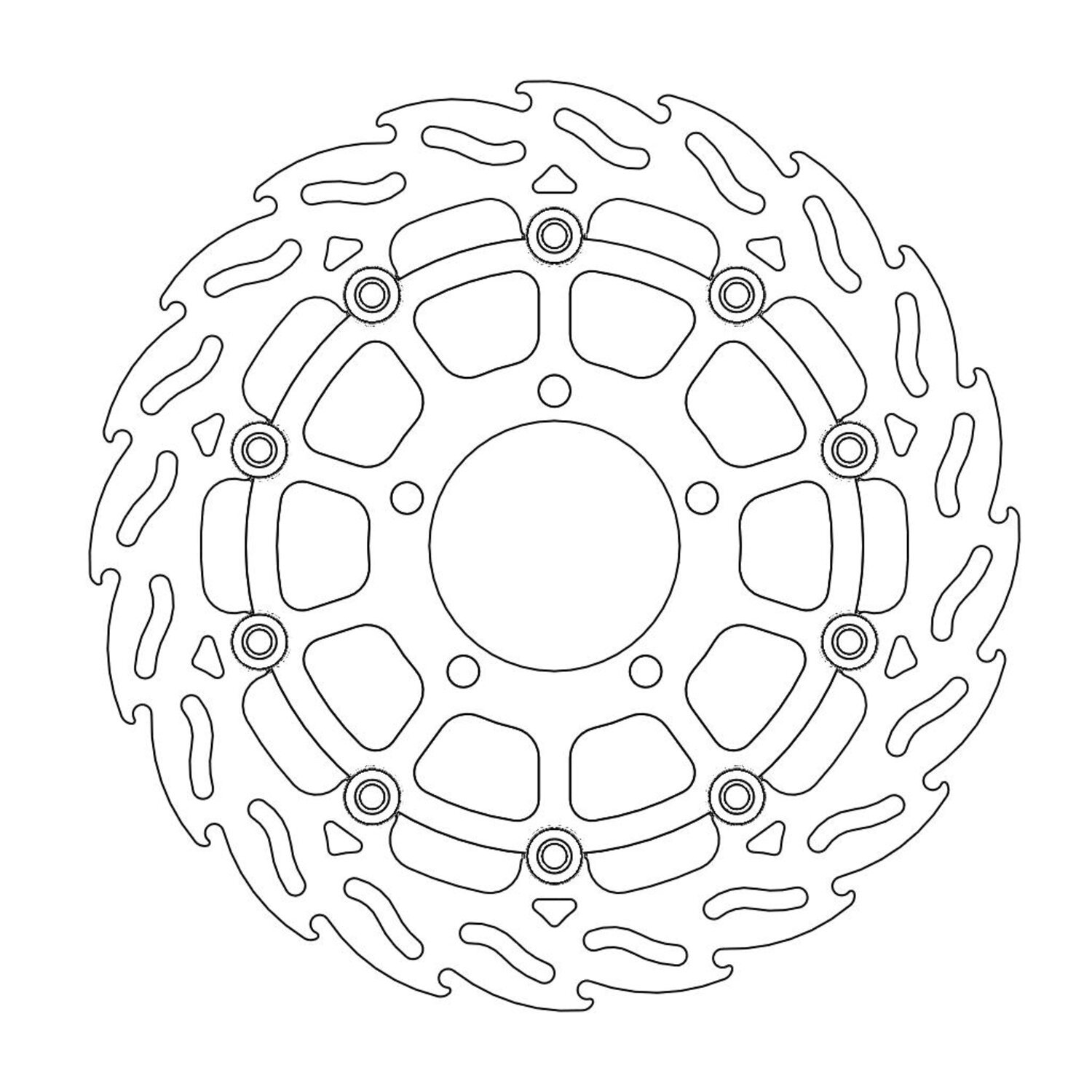 Moto-Master Flame series floating brake rotor
