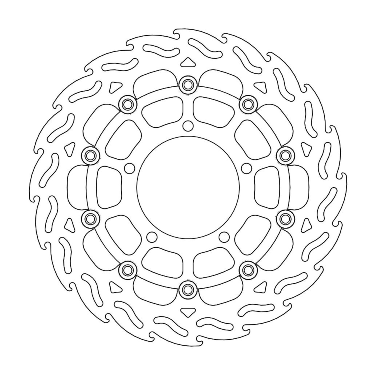Moto-Master Flame series floating brake rotor