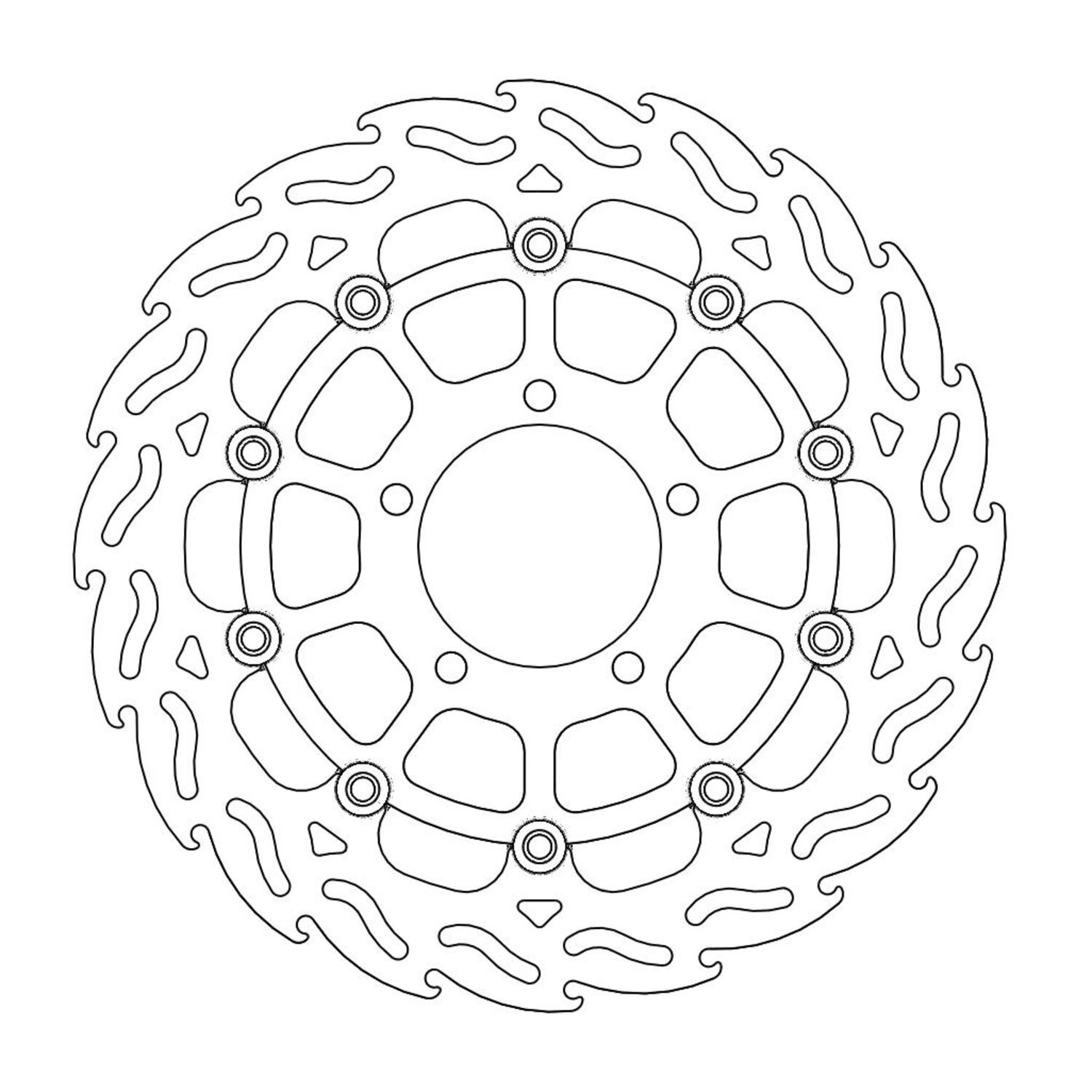 Moto-Master Flame series floating brake rotor