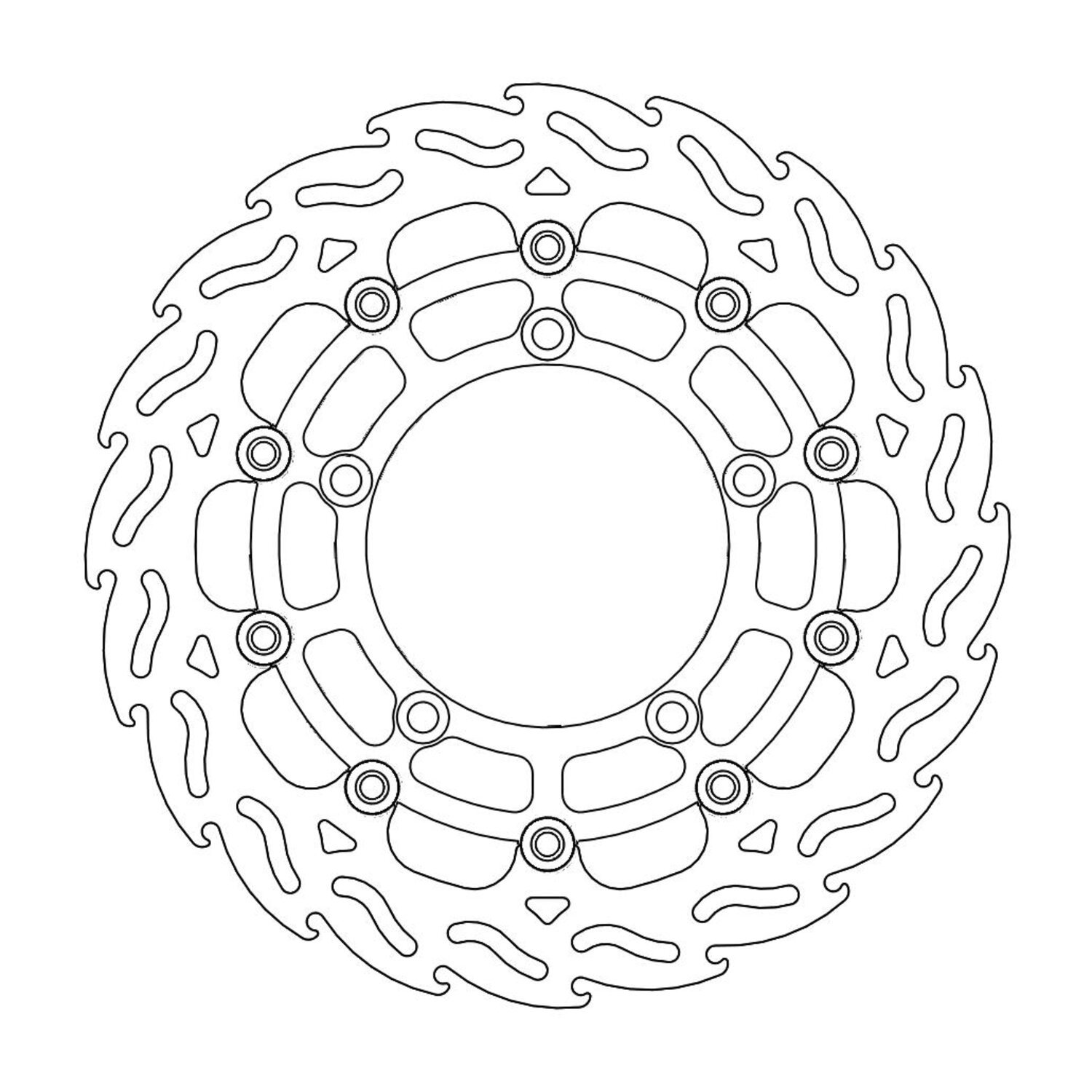 Moto-Master Flame series floating brake rotor