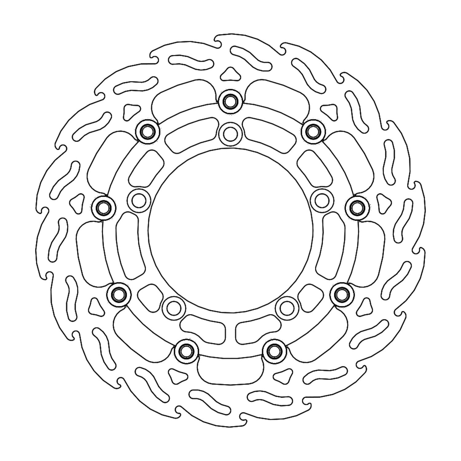 Moto-Master Flame series floating brake rotor