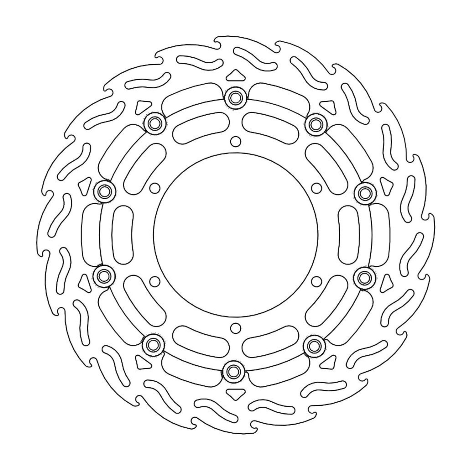 Moto-Master Flame series floating brake rotor