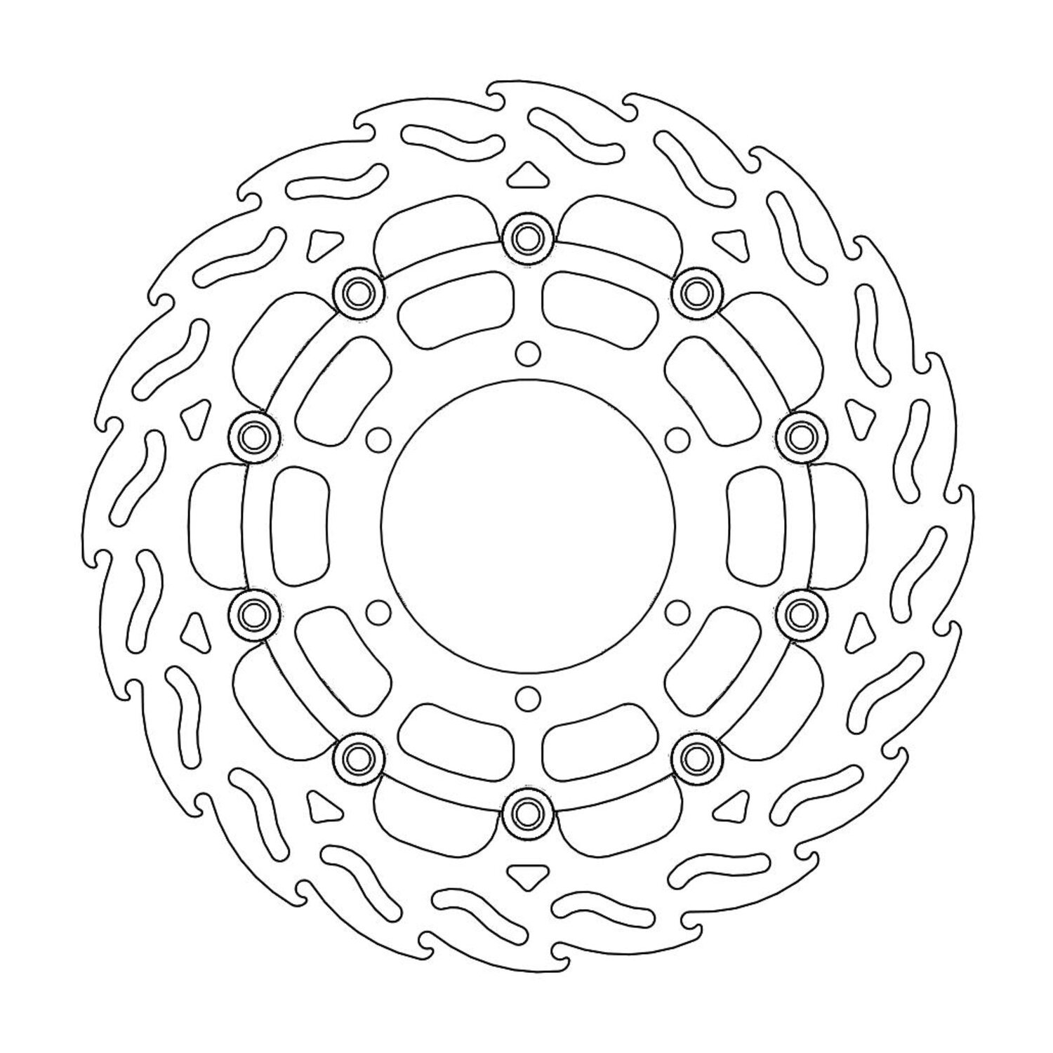 Moto-Master Flame series floating brake rotor