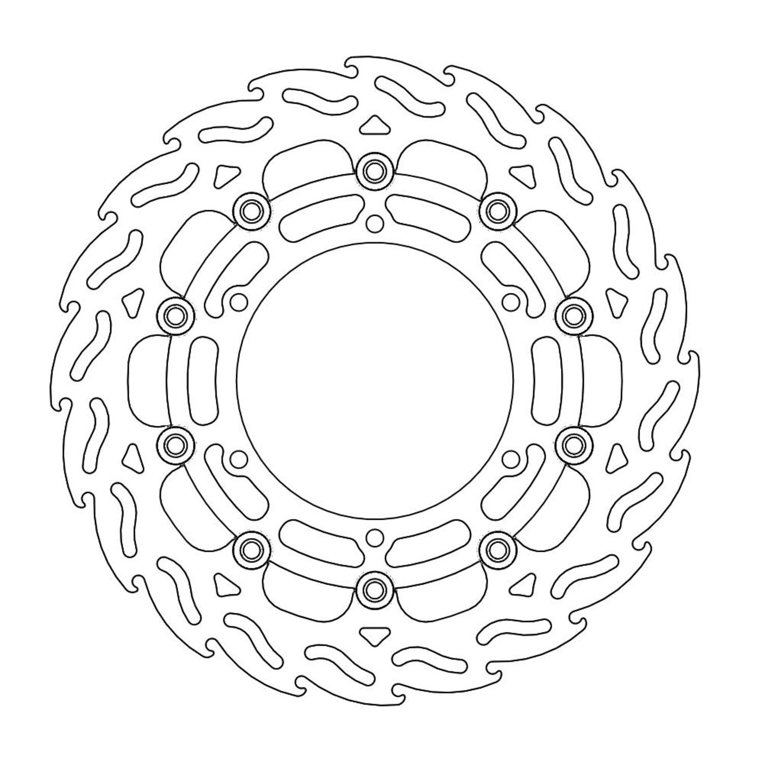 Moto-Master Flame series floating brake rotor