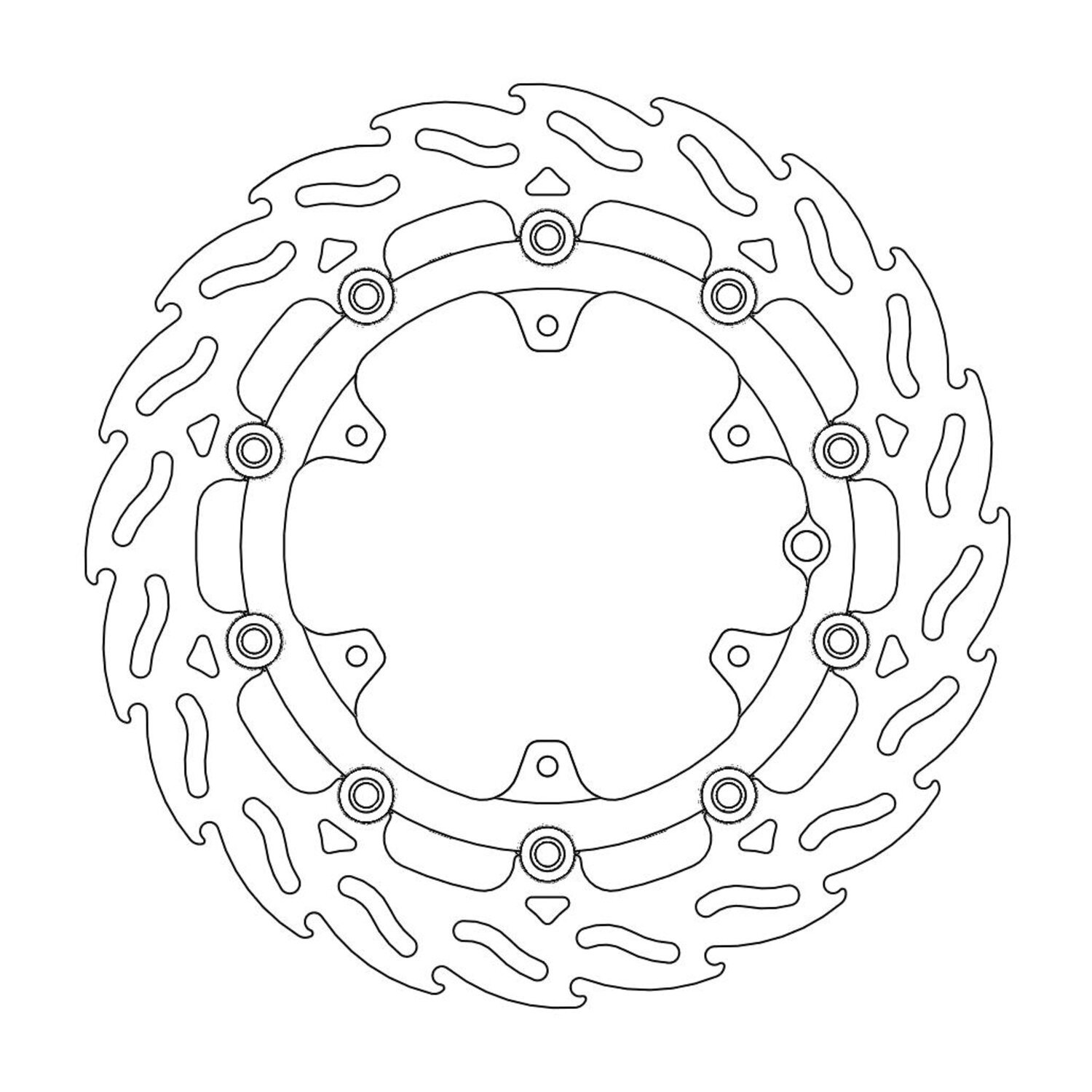 Moto-Master Flame series floating brake rotor