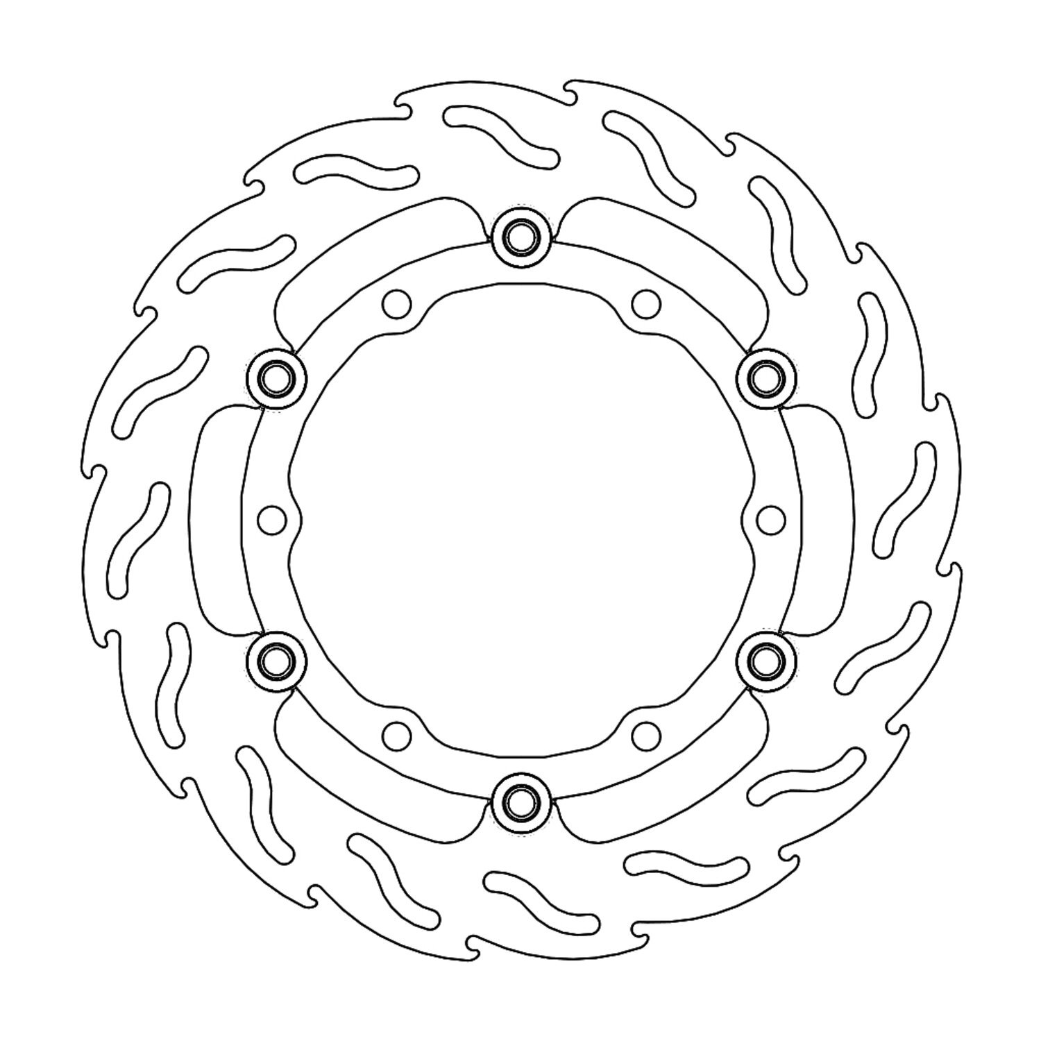 Moto-Master Flame series floating brake rotor