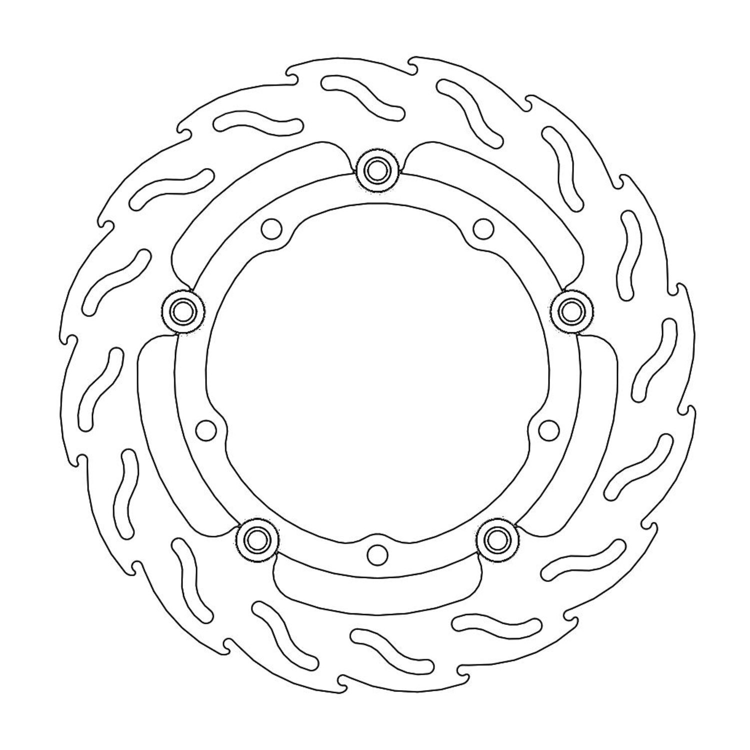 Moto-Master Flame series floating brake rotor