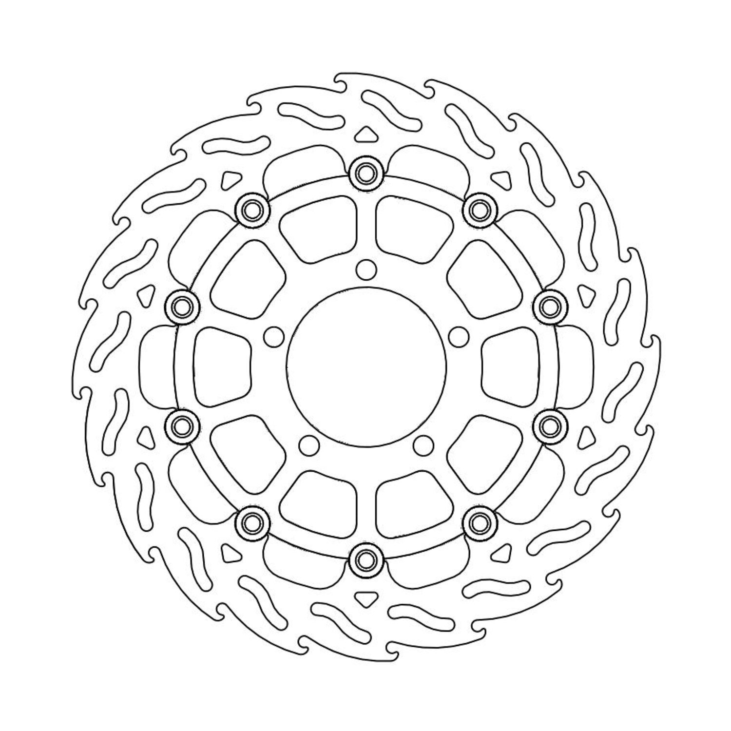 Moto-Master Flame series floating brake rotor
