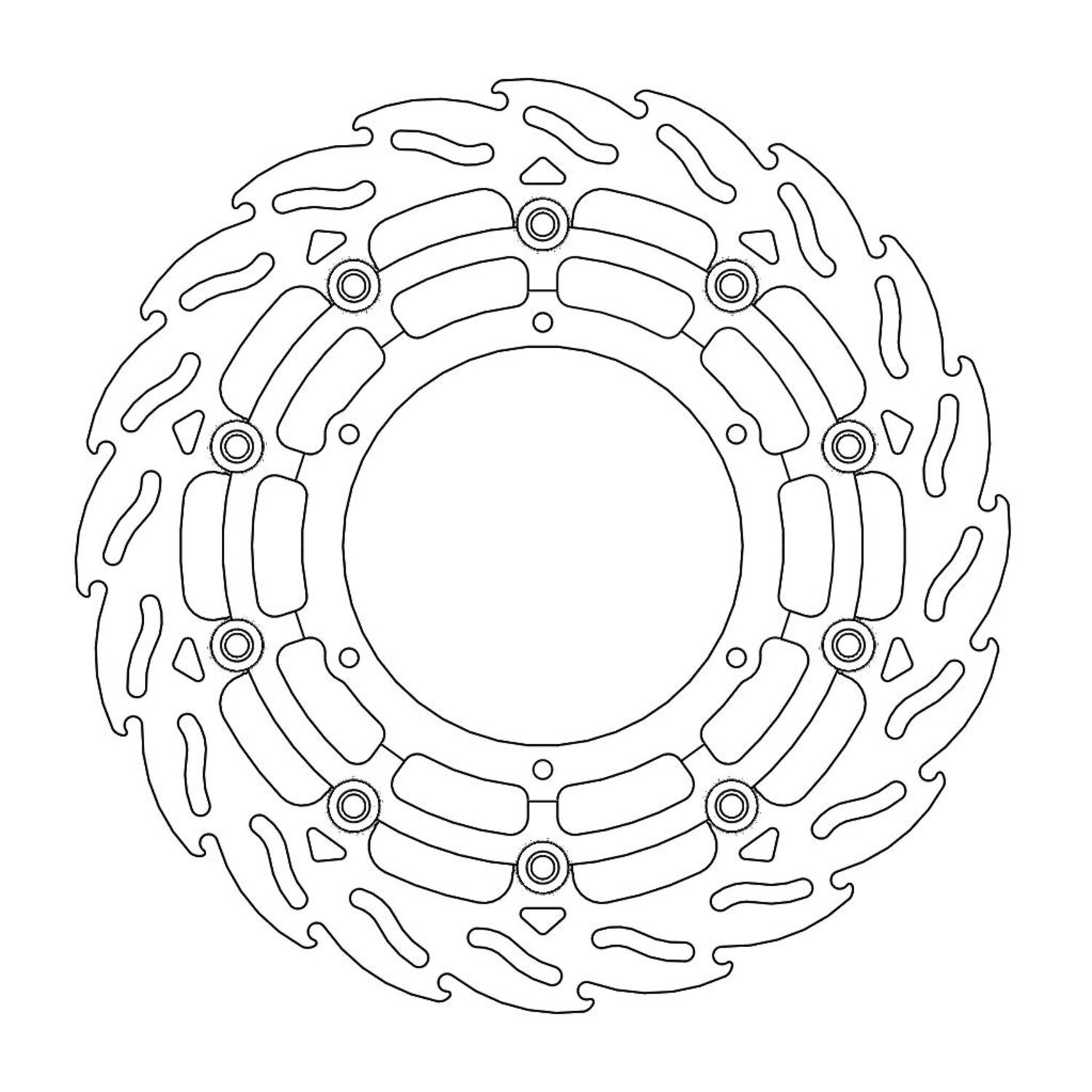 Moto-Master Flame series floating brake rotor