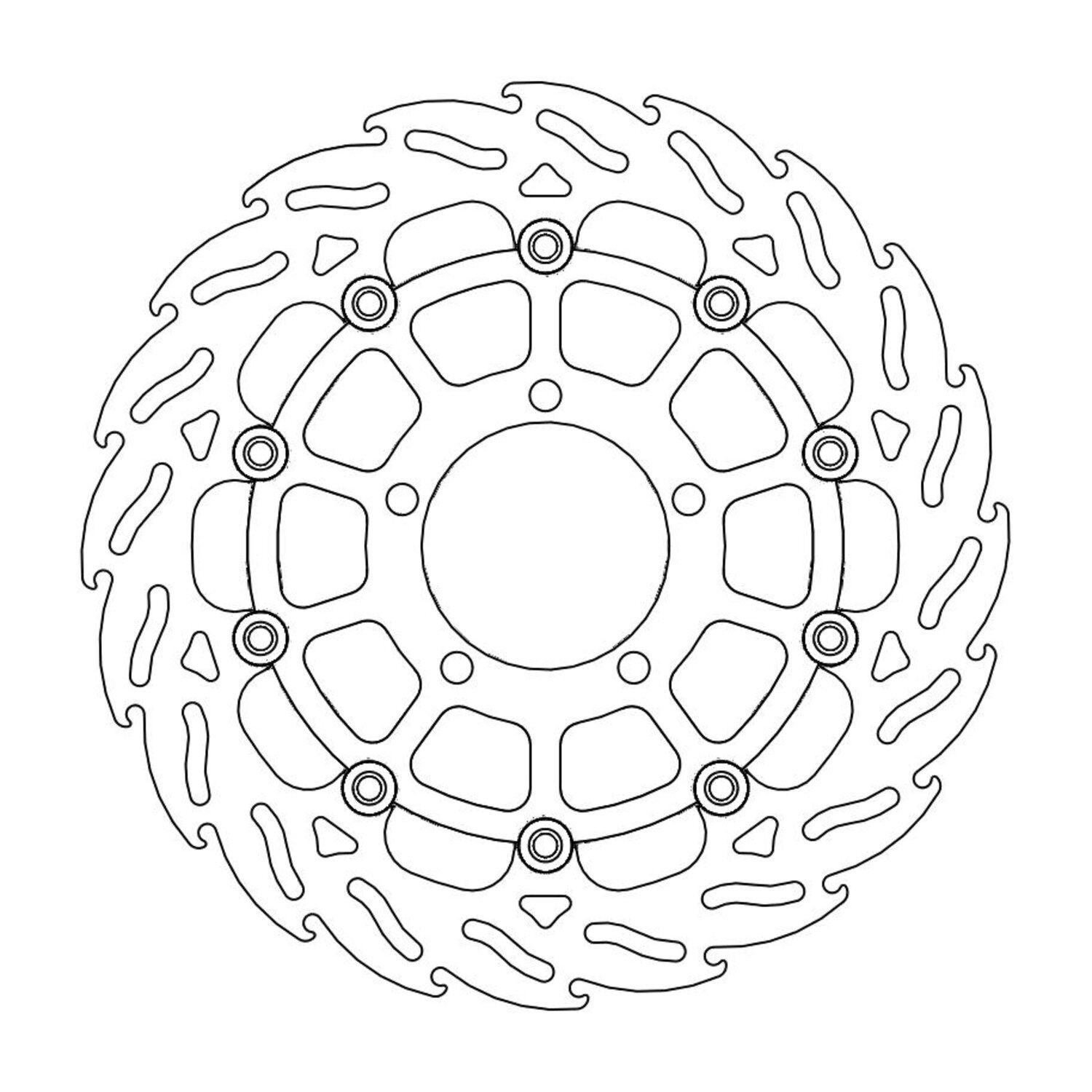 Moto-Master Flame series floating brake rotor
