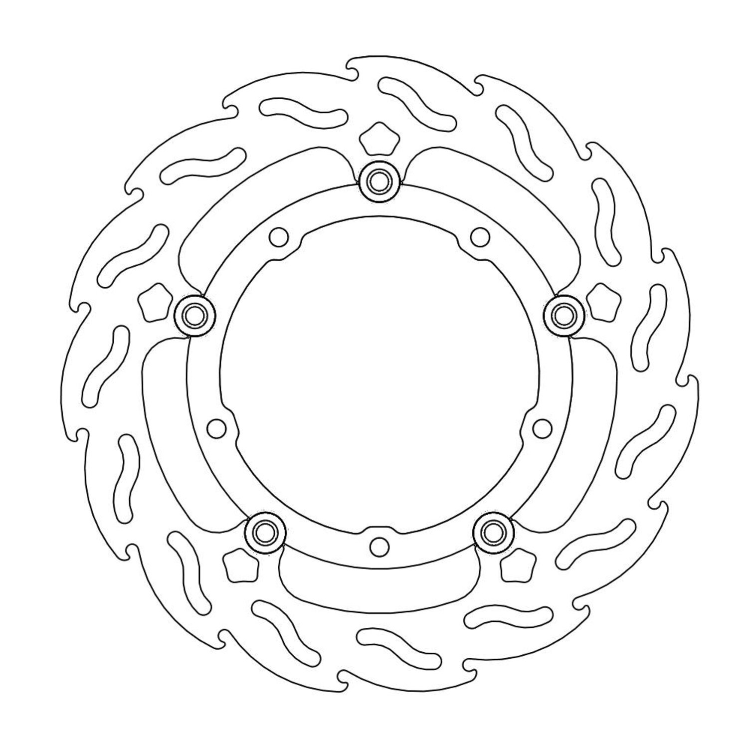 Moto-Master Flame series floating brake rotor