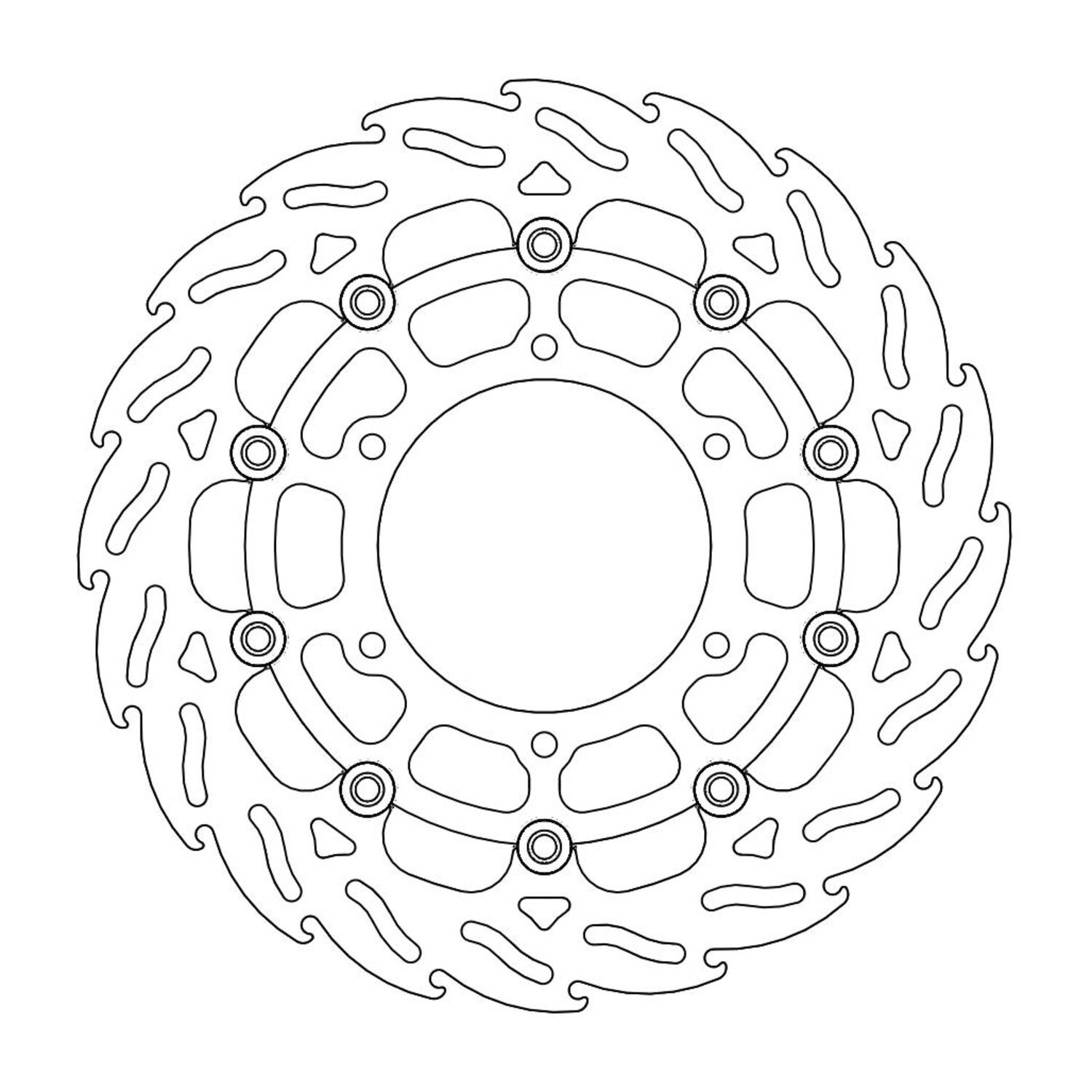 Moto-Master Flame series floating brake rotor