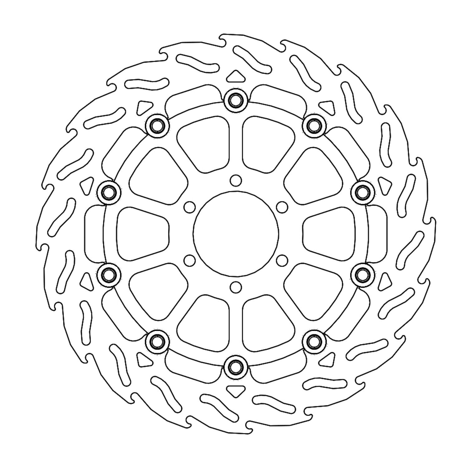 Moto-Master Flame series floating brake rotor