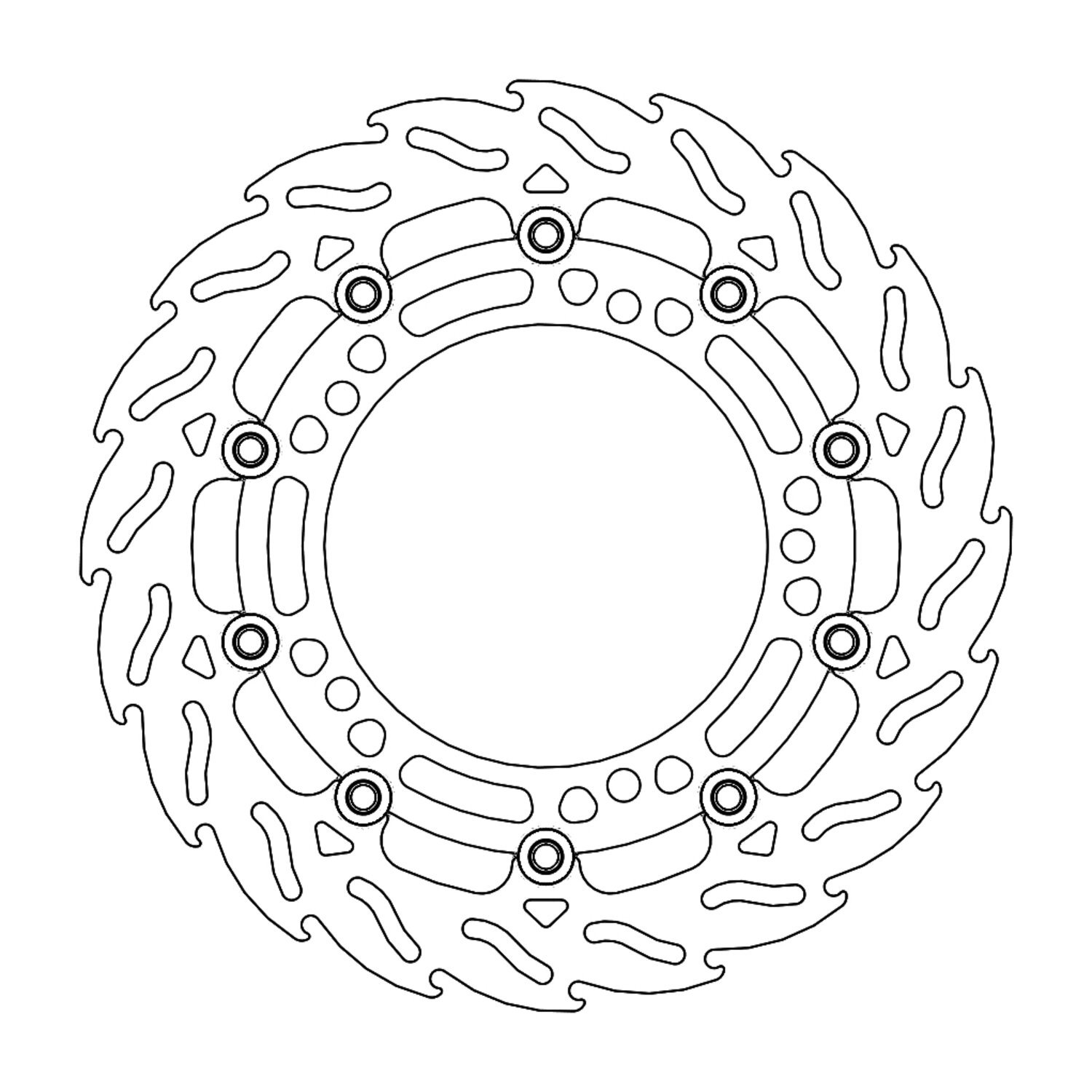 Moto-Master Flame series floating brake rotor