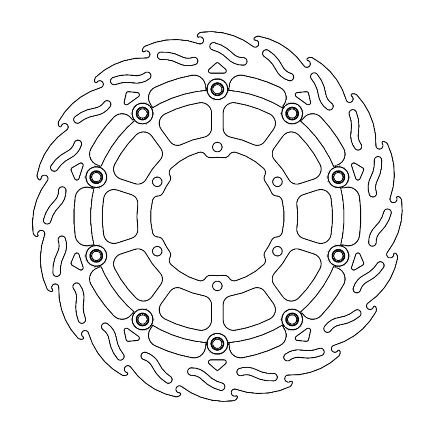 Moto-Master Flame series floating brake rotor