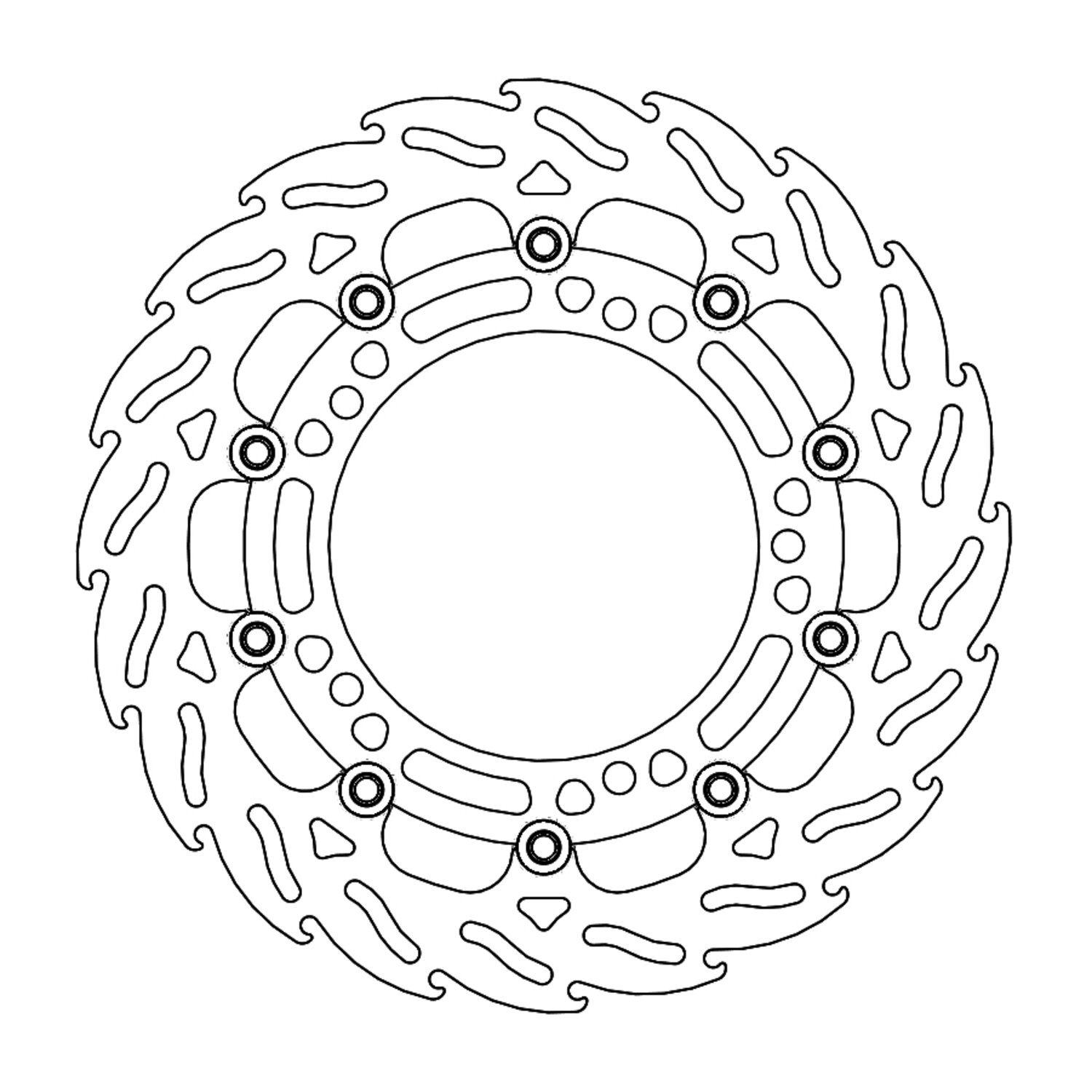 Moto-Master Flame series floating brake rotor