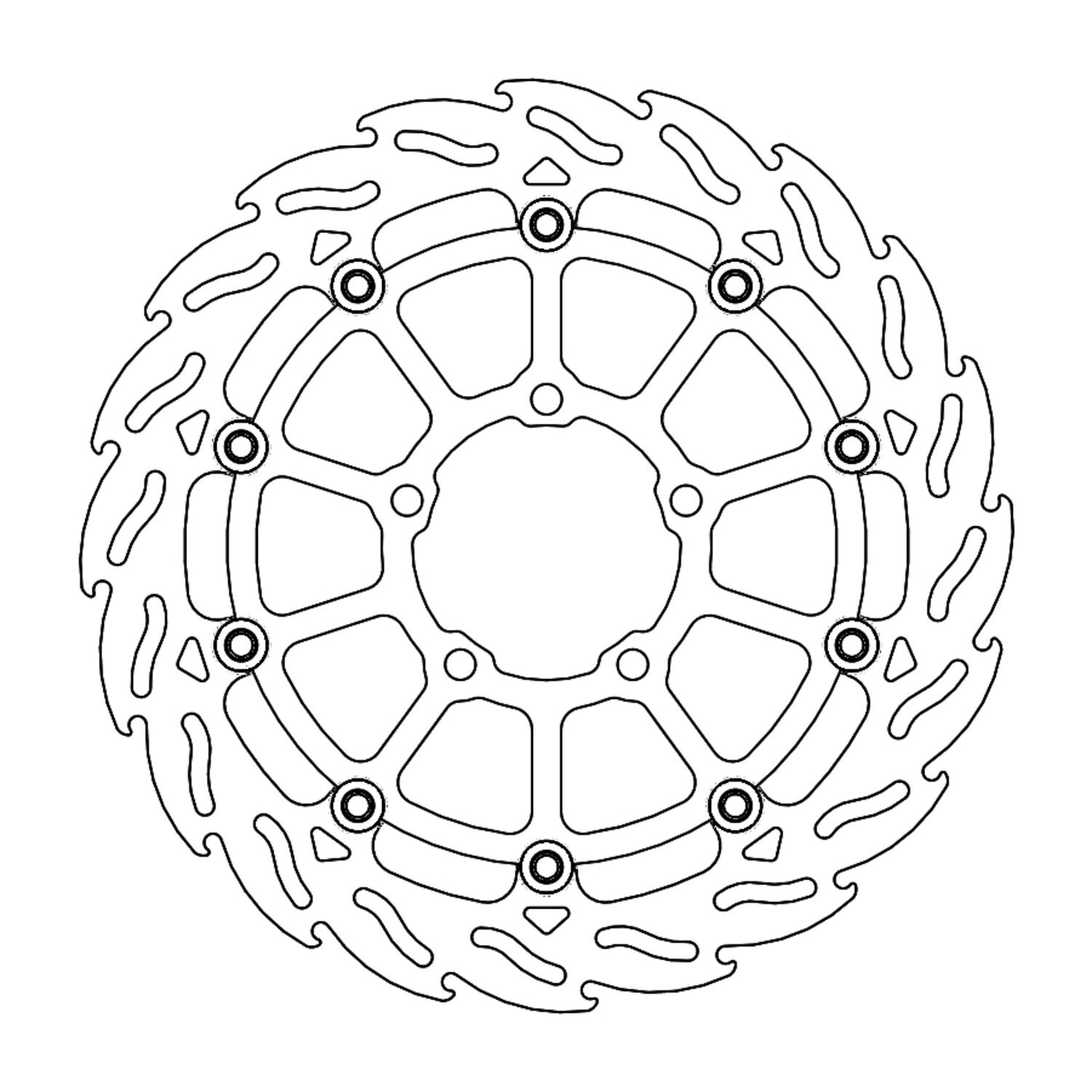 Moto-Master Flame series floating brake rotor