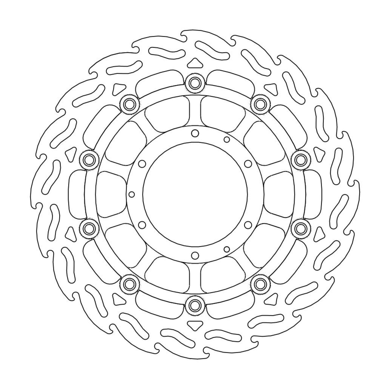 Moto-Master Flame series floating brake rotor