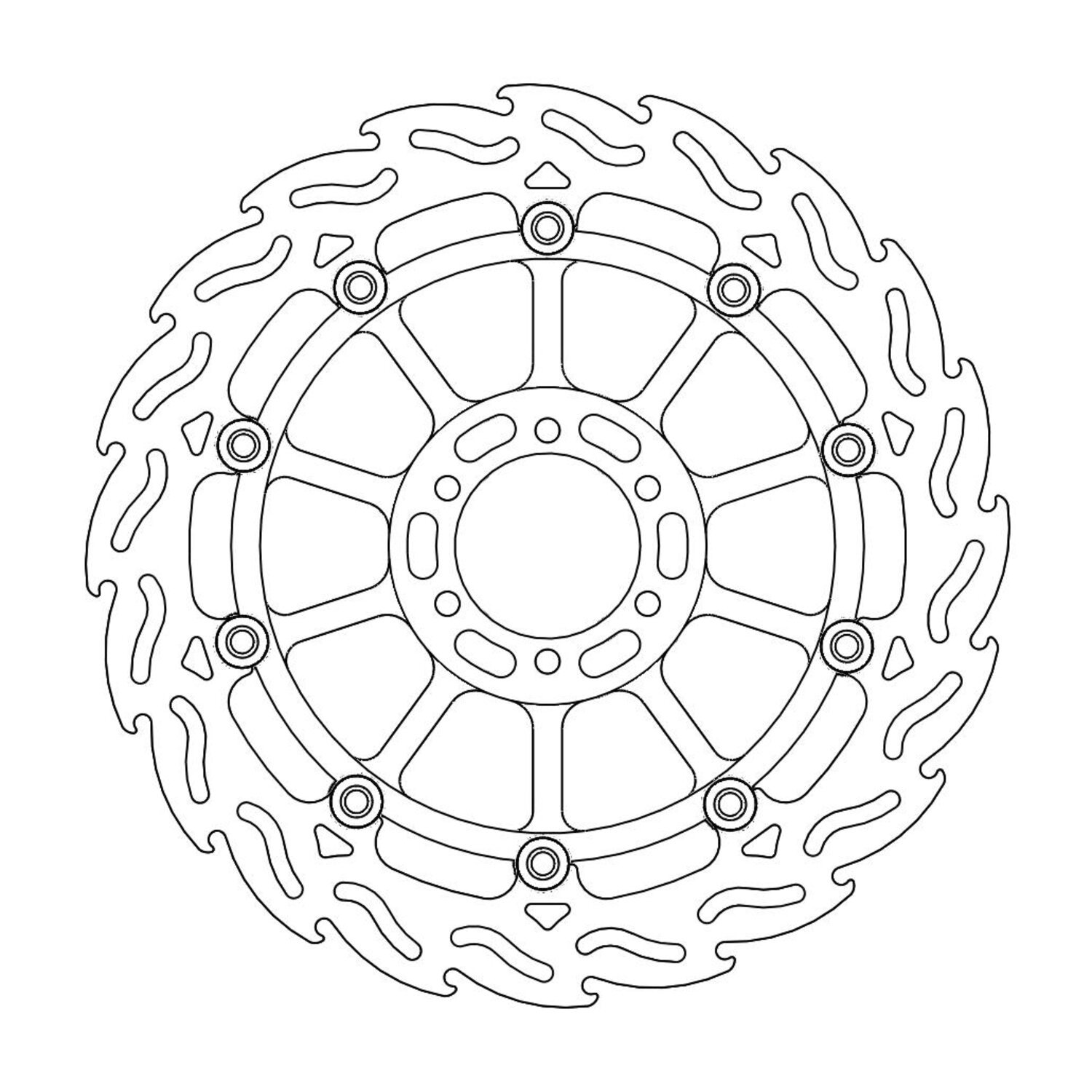 Moto-Master Flame series floating brake rotor