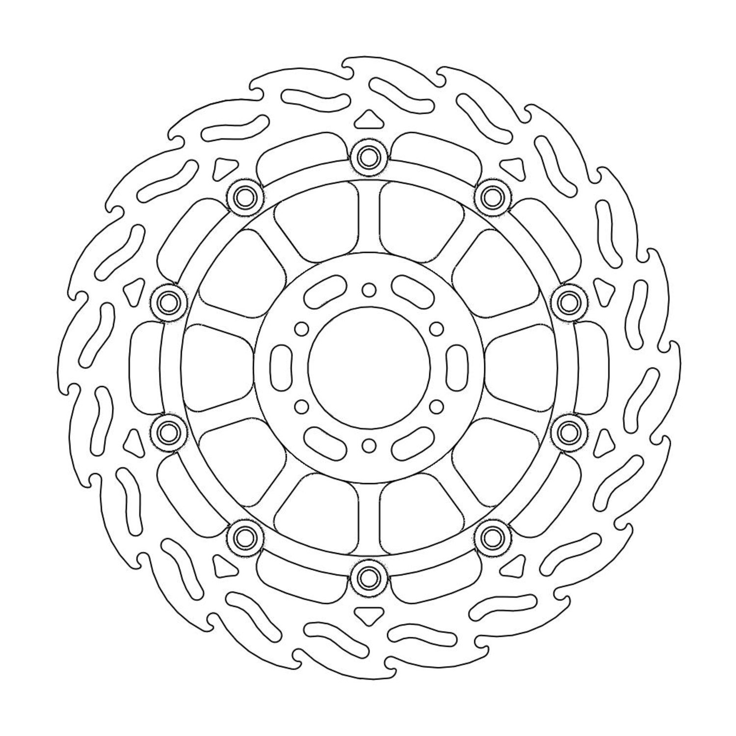 Moto-Master Flame series floating brake rotor
