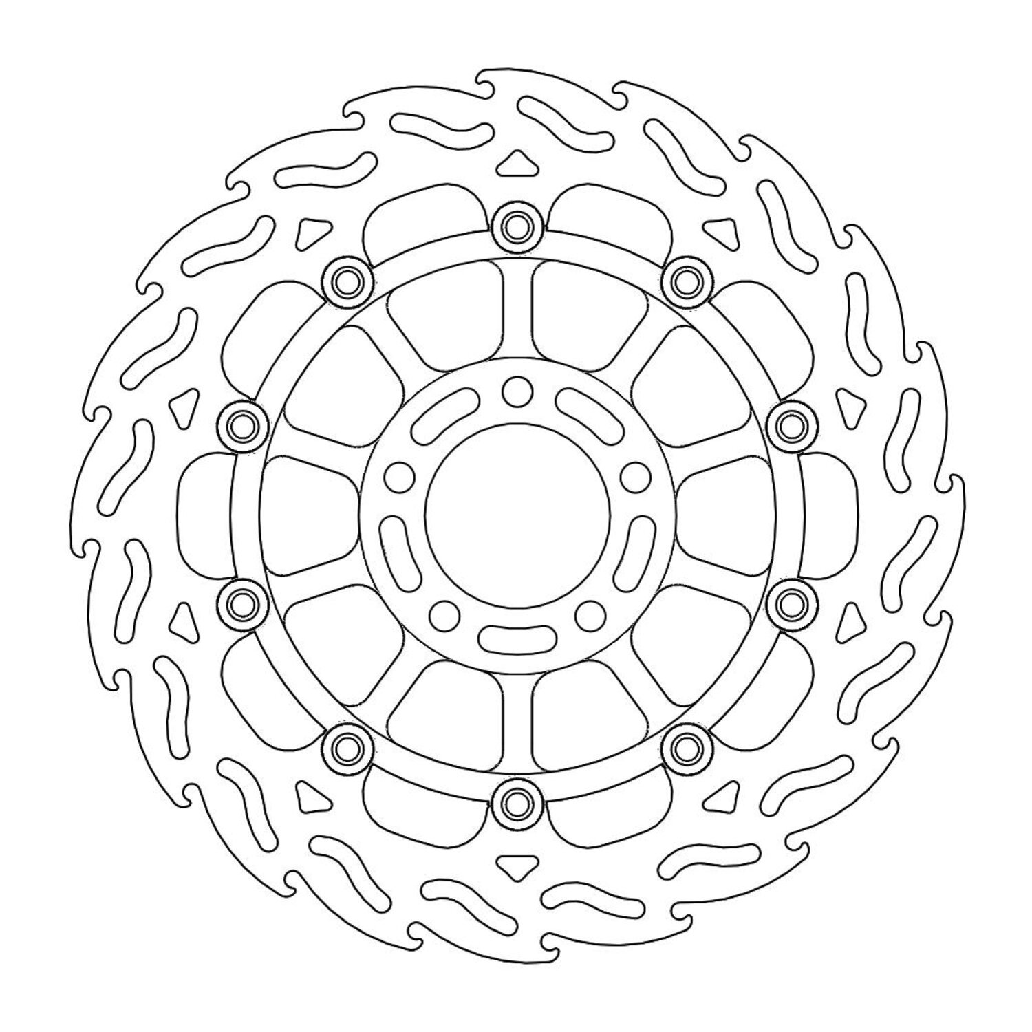 Moto-Master Flame series floating brake rotor