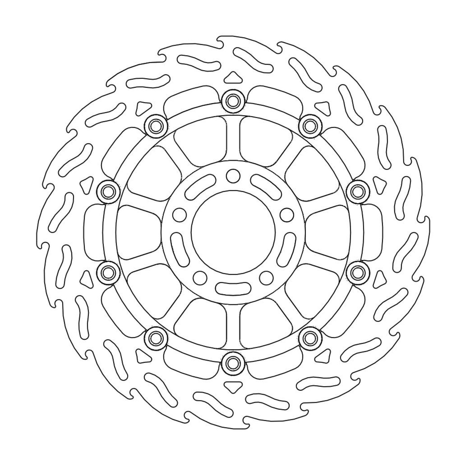 Moto-Master Flame series floating brake rotor