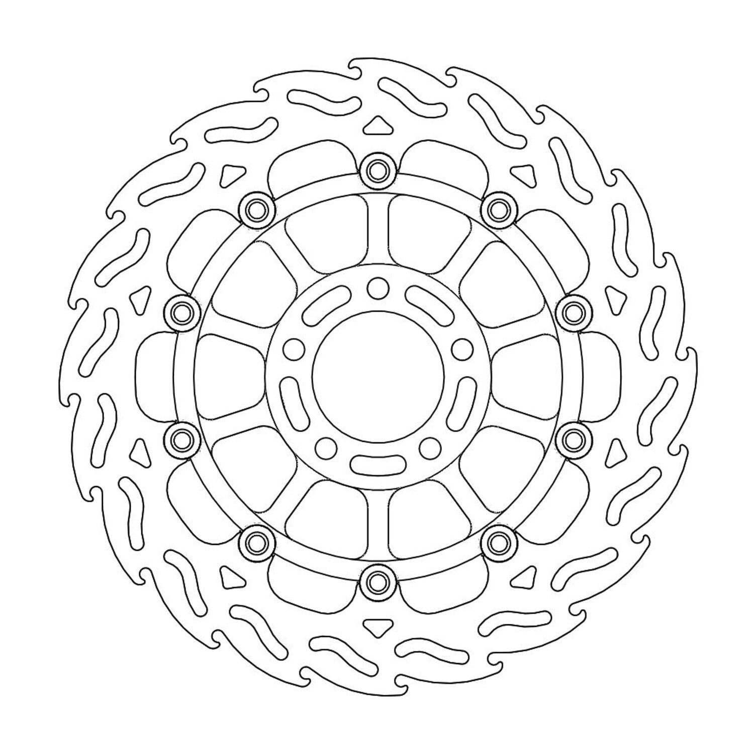 Moto-Master Flame series floating brake rotor
