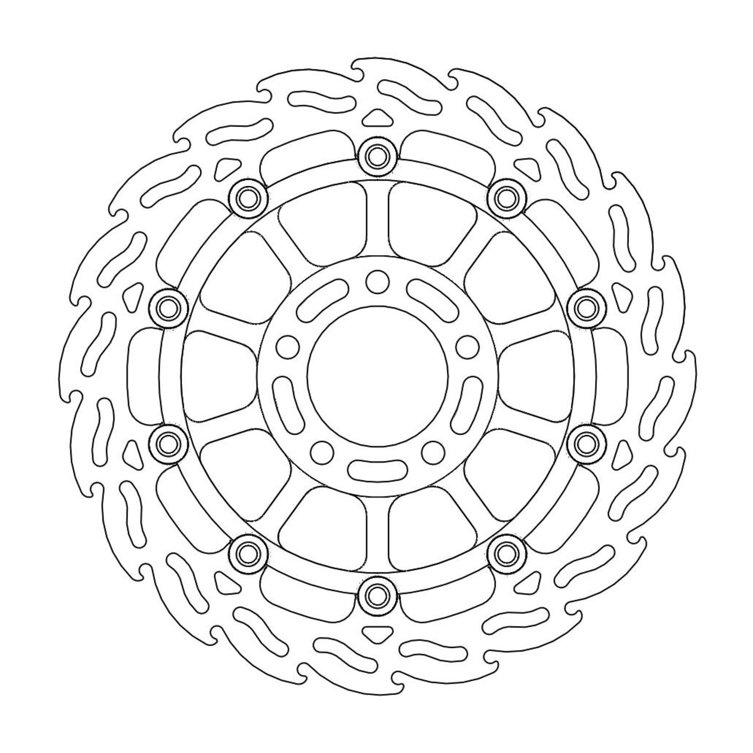 Moto-Master Flame series floating brake rotor