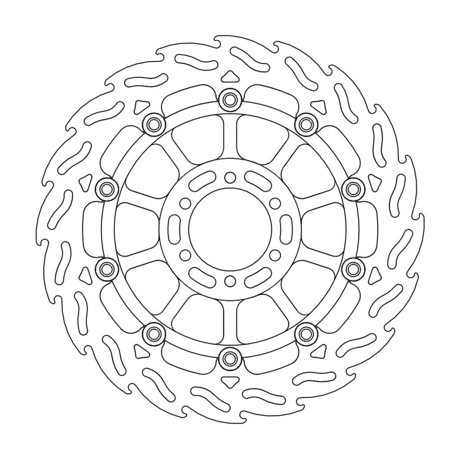 Moto-Master Flame series floating brake rotor