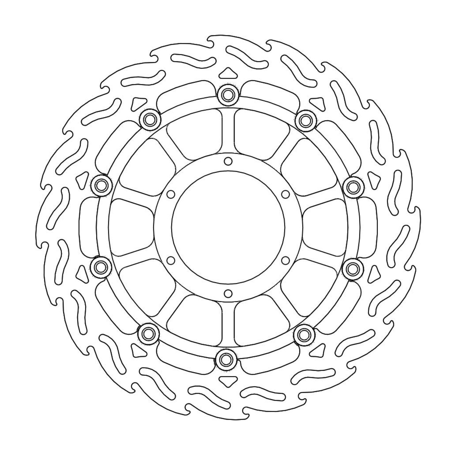 Moto-Master Flame series floating brake rotor