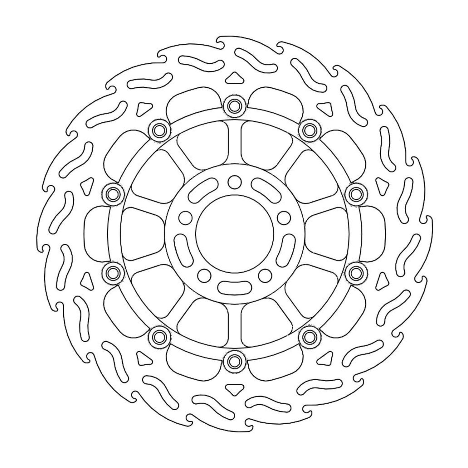 Moto-Master Flame series floating brake rotor