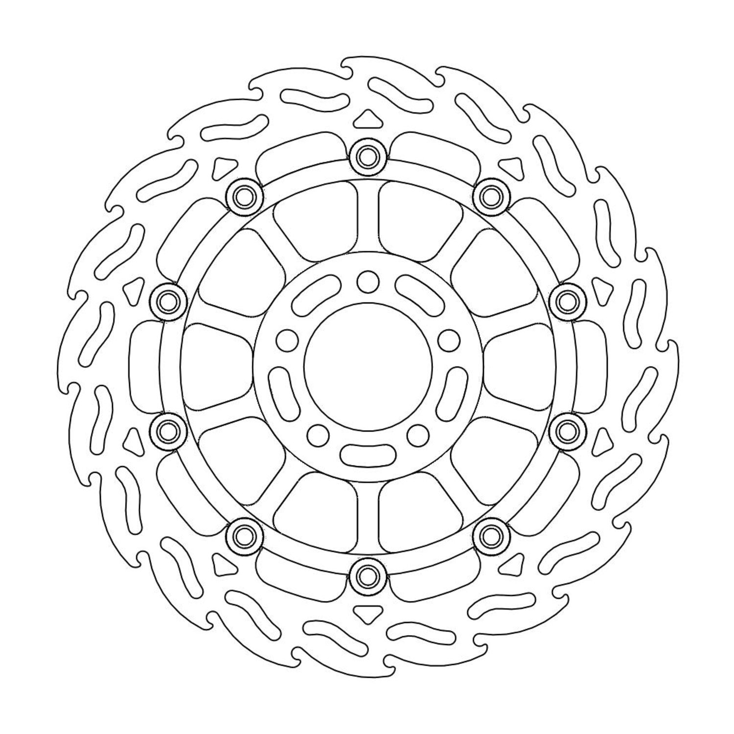 Moto-Master Flame series floating brake rotor