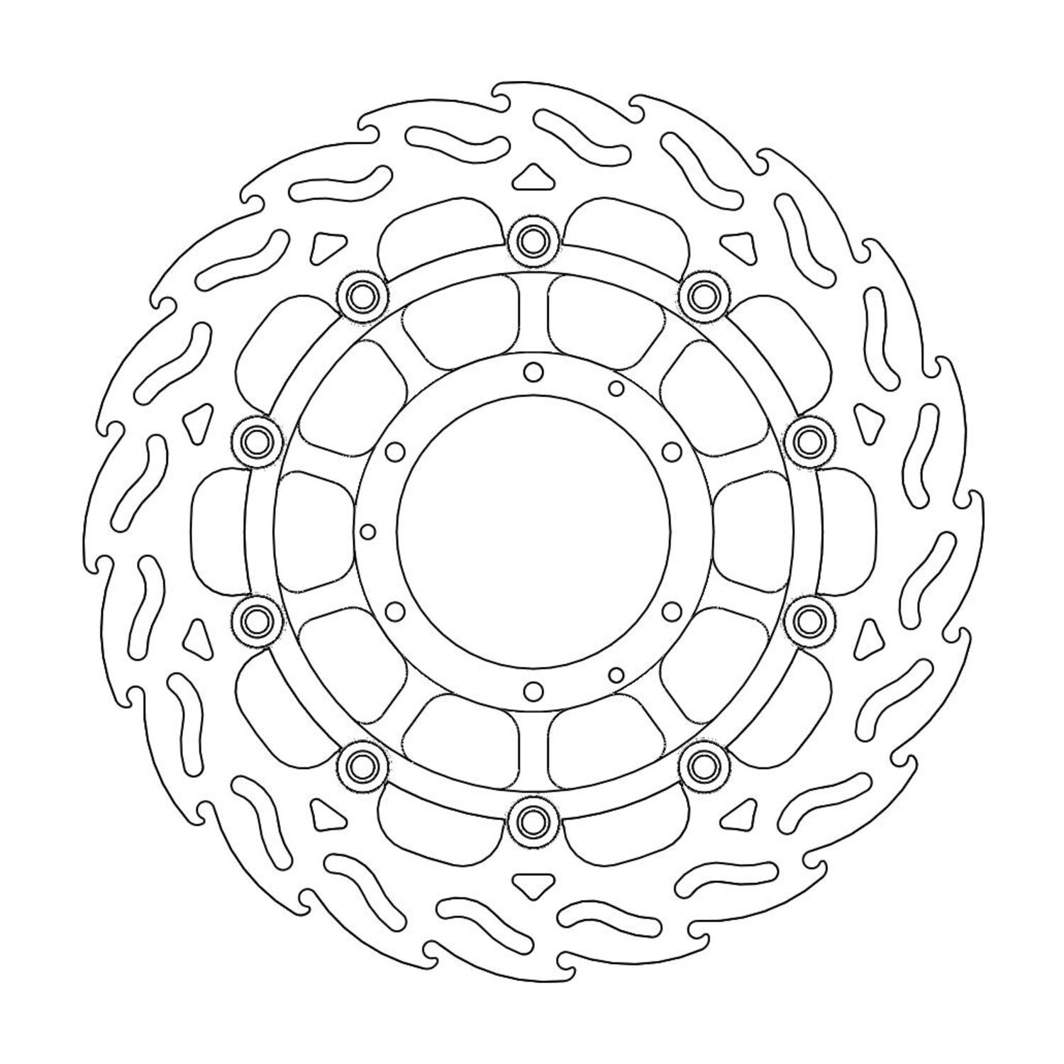 Moto-Master Flame series floating brake rotor