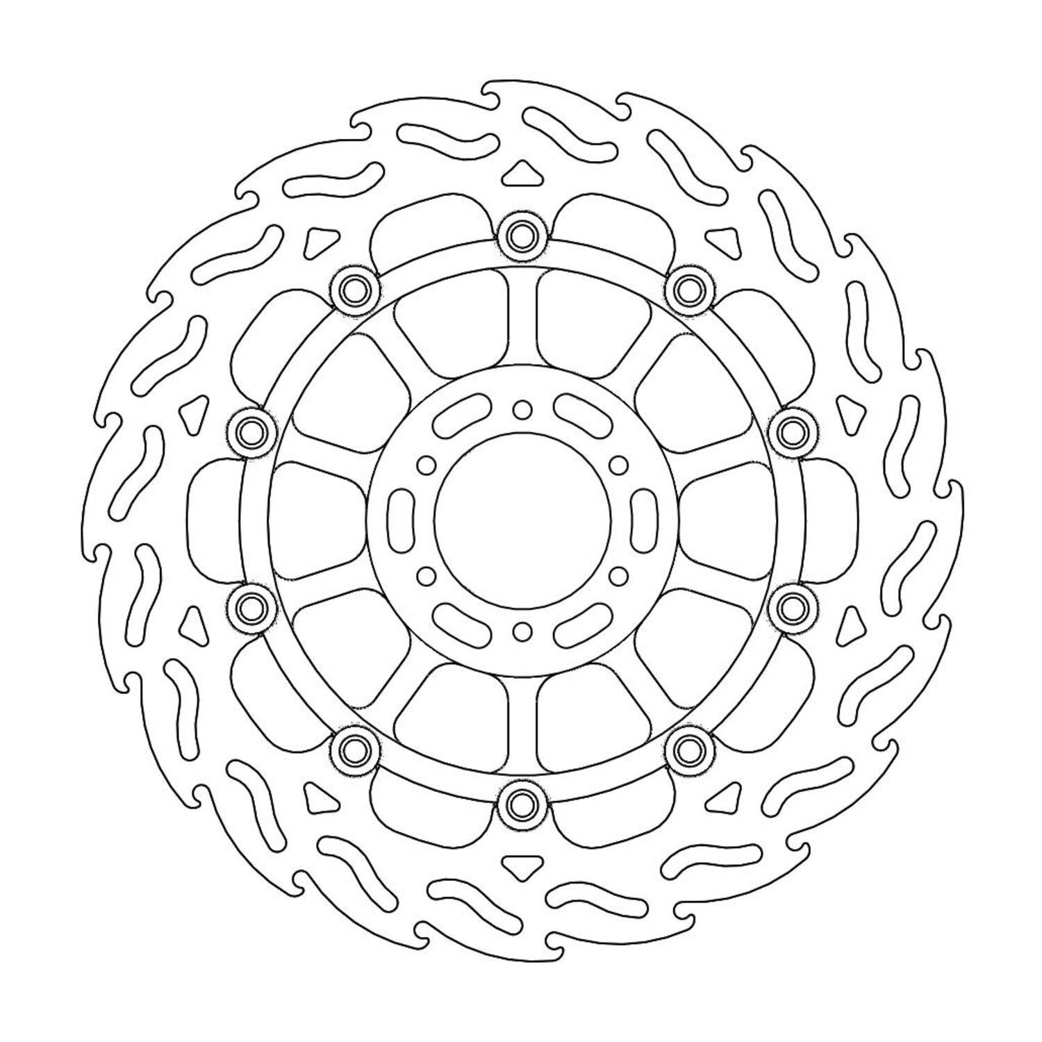 Moto-Master Flame series floating brake rotor